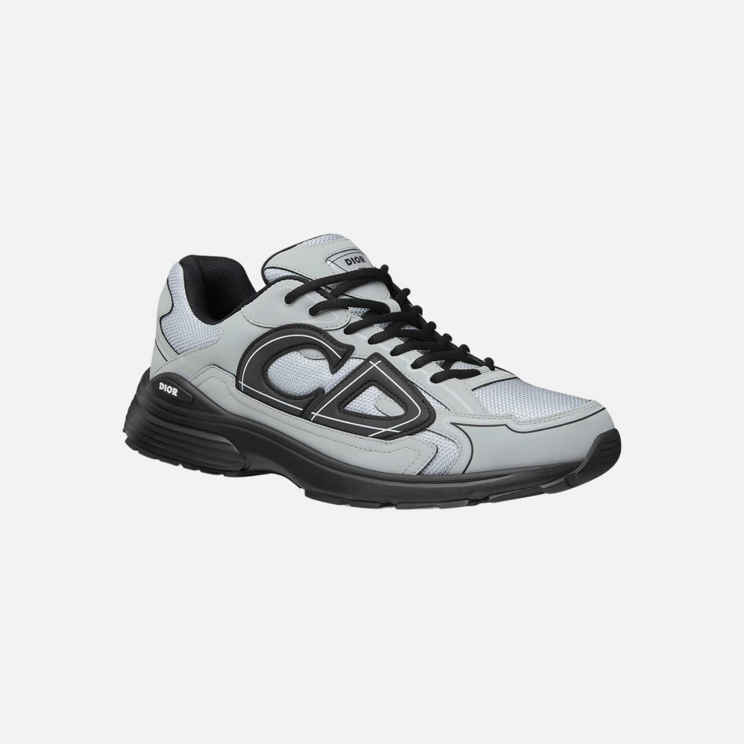 Dior B30 Countdown Sneaker In Mesh And Technical Fabric, Gray, Front
