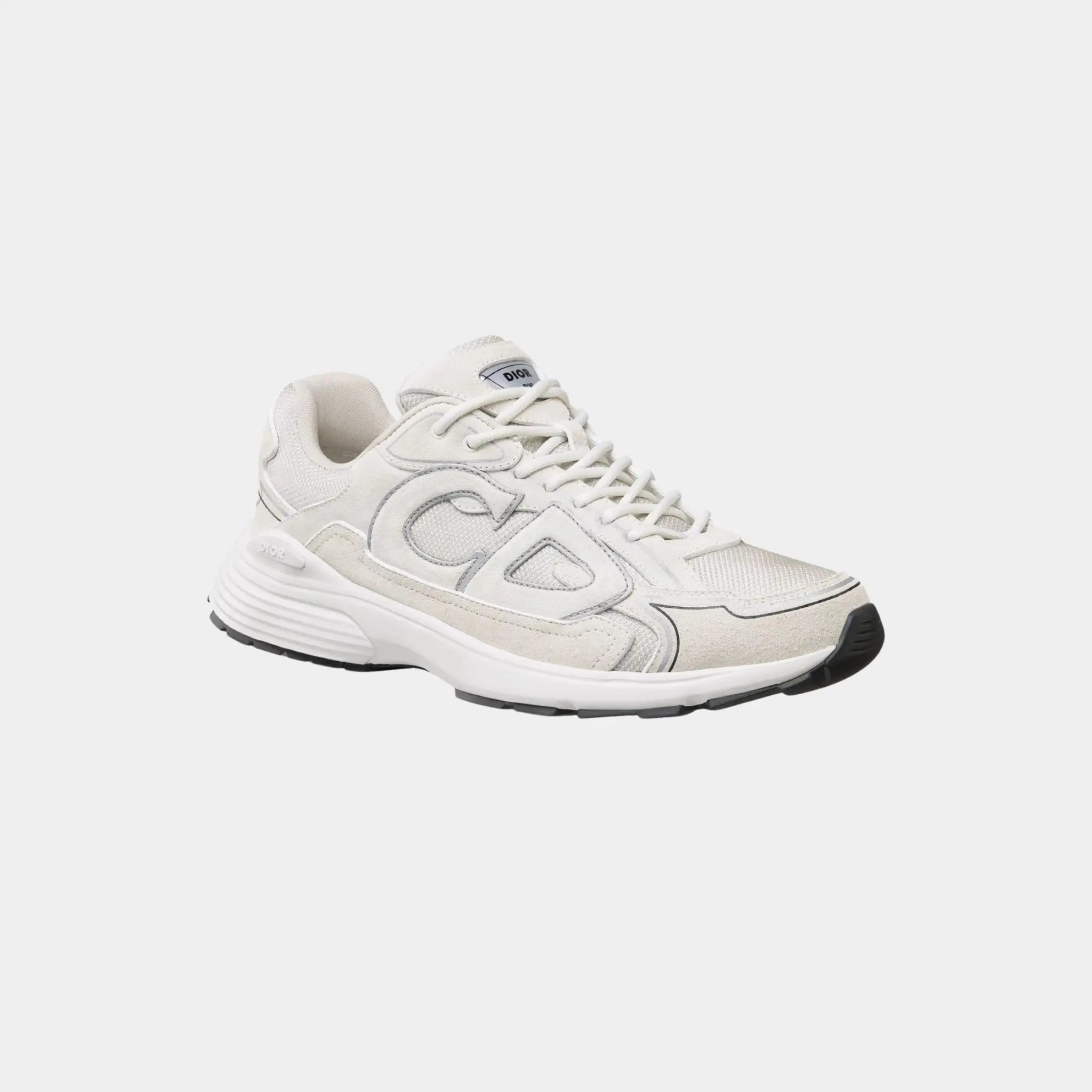 Dior B30 Countdown Sneaker Suede Cowhide Leather, Grey, Front