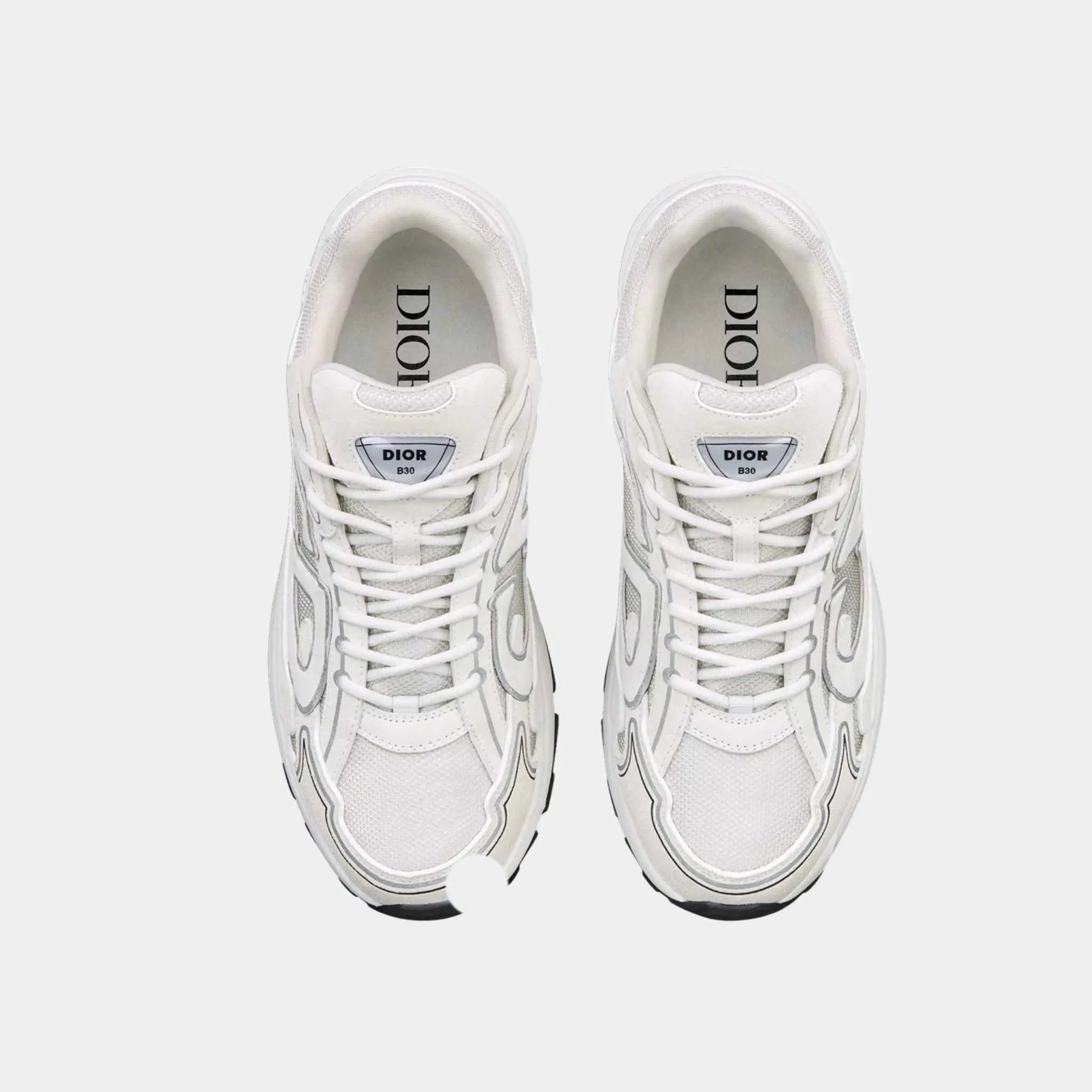 Dior B30 Countdown Sneaker Suede Cowhide Leather, Grey, Top