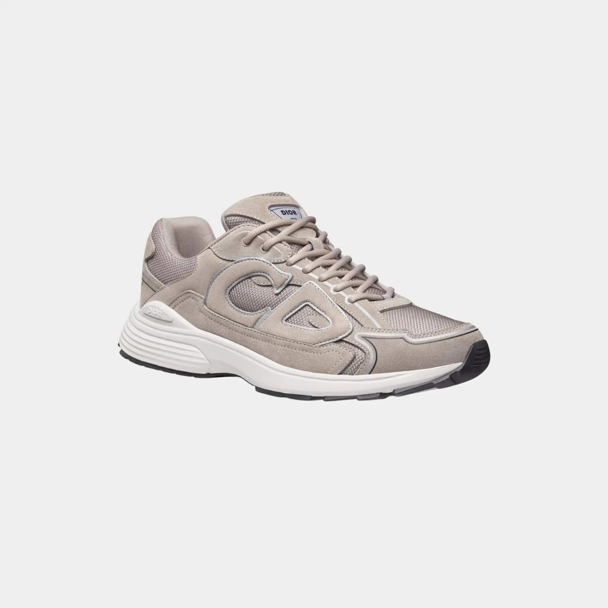 Dior B30 Countdown Sneaker Suede Cowhide Leather, Gris, Front