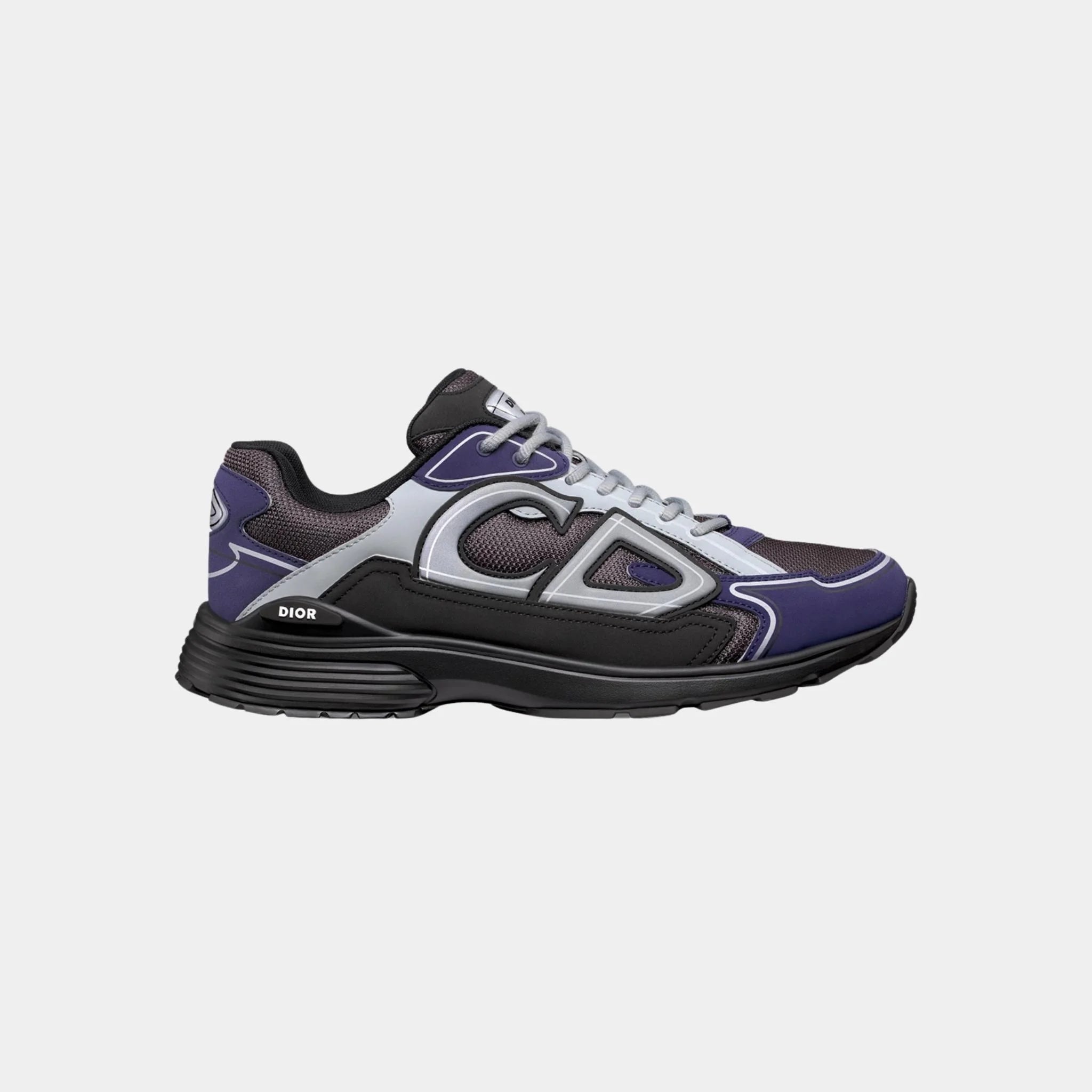 Dior B30 Countdown Sneaker Technical Mesh and Fabric, Anthracite Gray, Side
