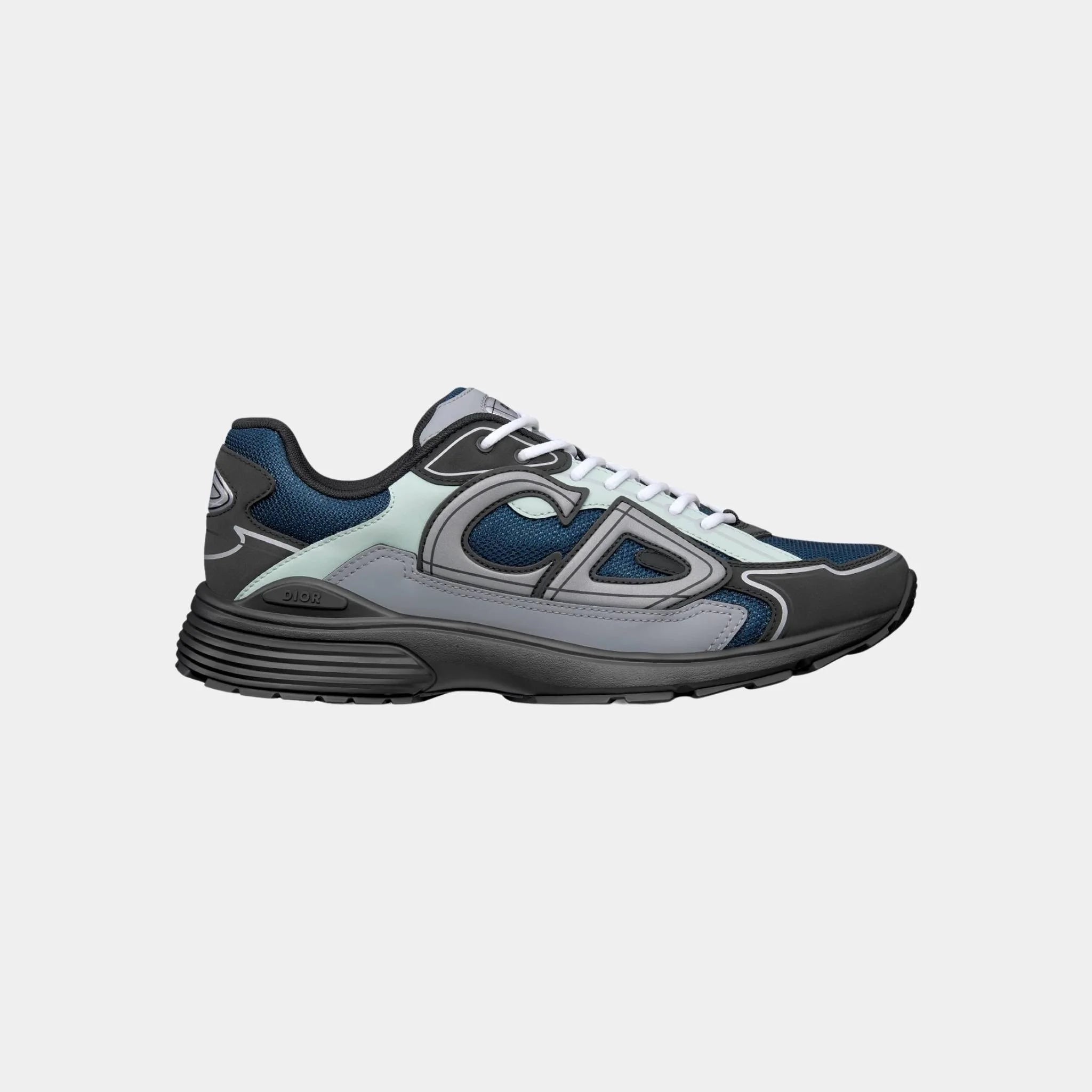 Dior B30 Countdown Sneaker Technical Mesh and Fabric, Mint Green, Side