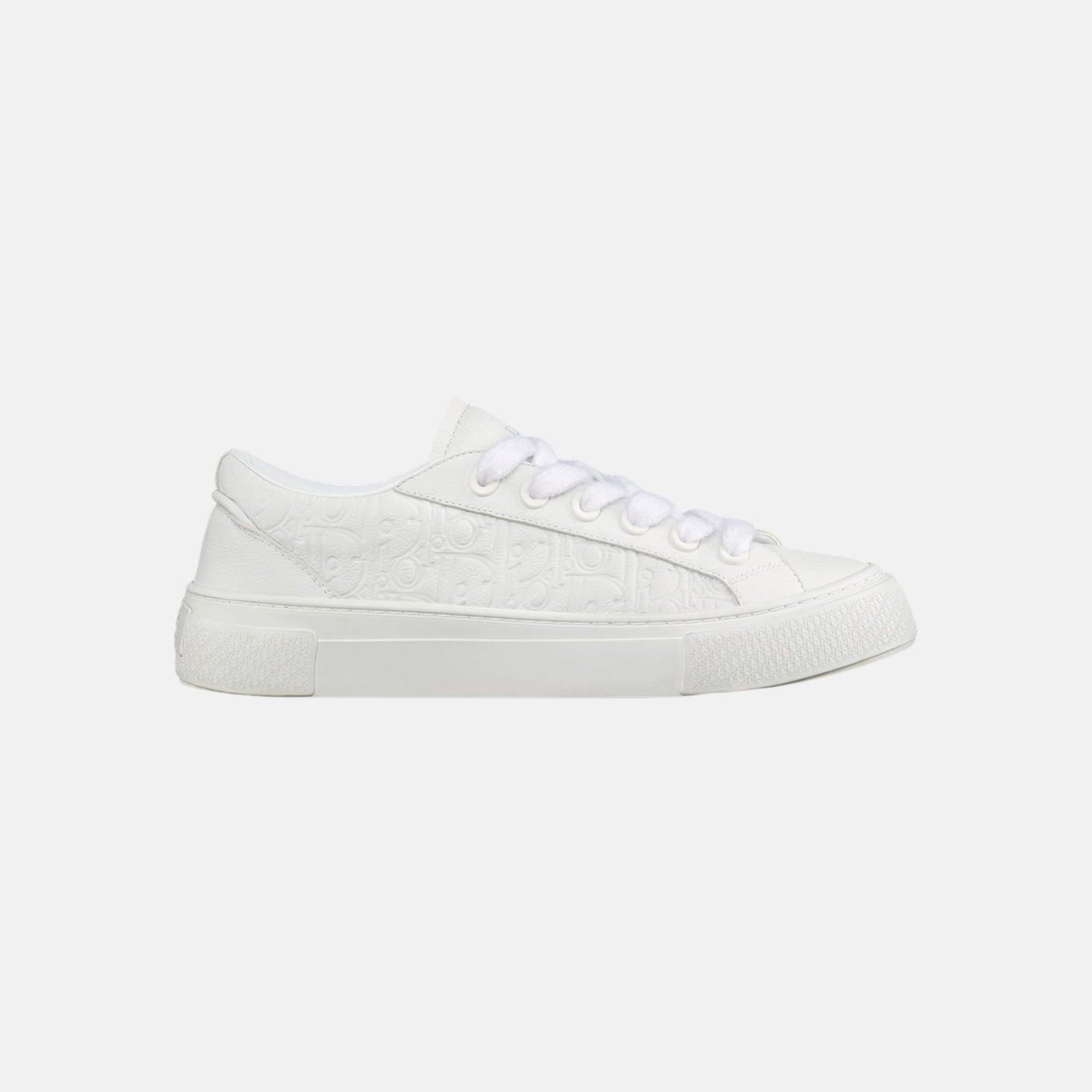 Dior B33 Spin Sneaker In Grained Calfskin And Dior Gravity Leather, White, Side