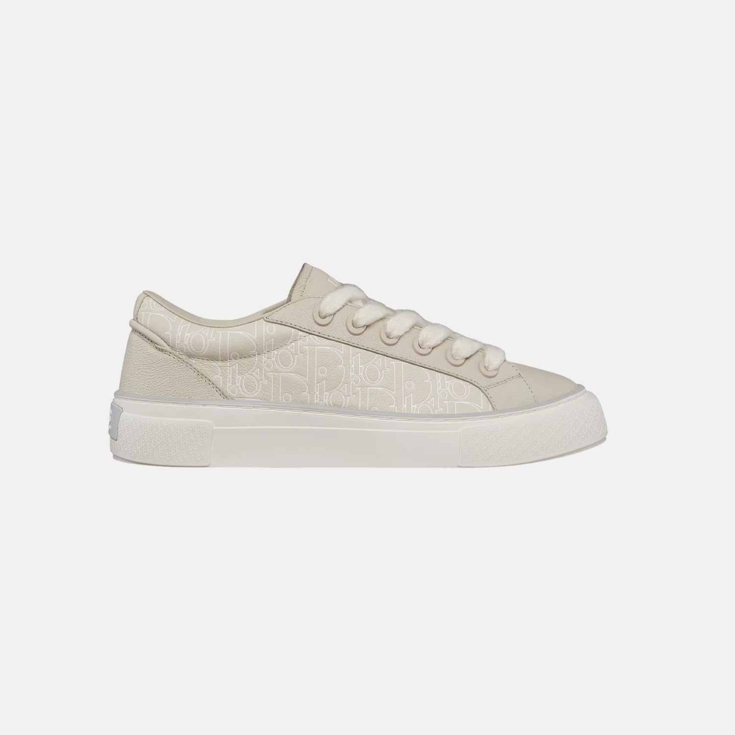 Dior B33 Spin Sneaker In Grained Calfskin And Gravity Outline Leather, Beige, Side