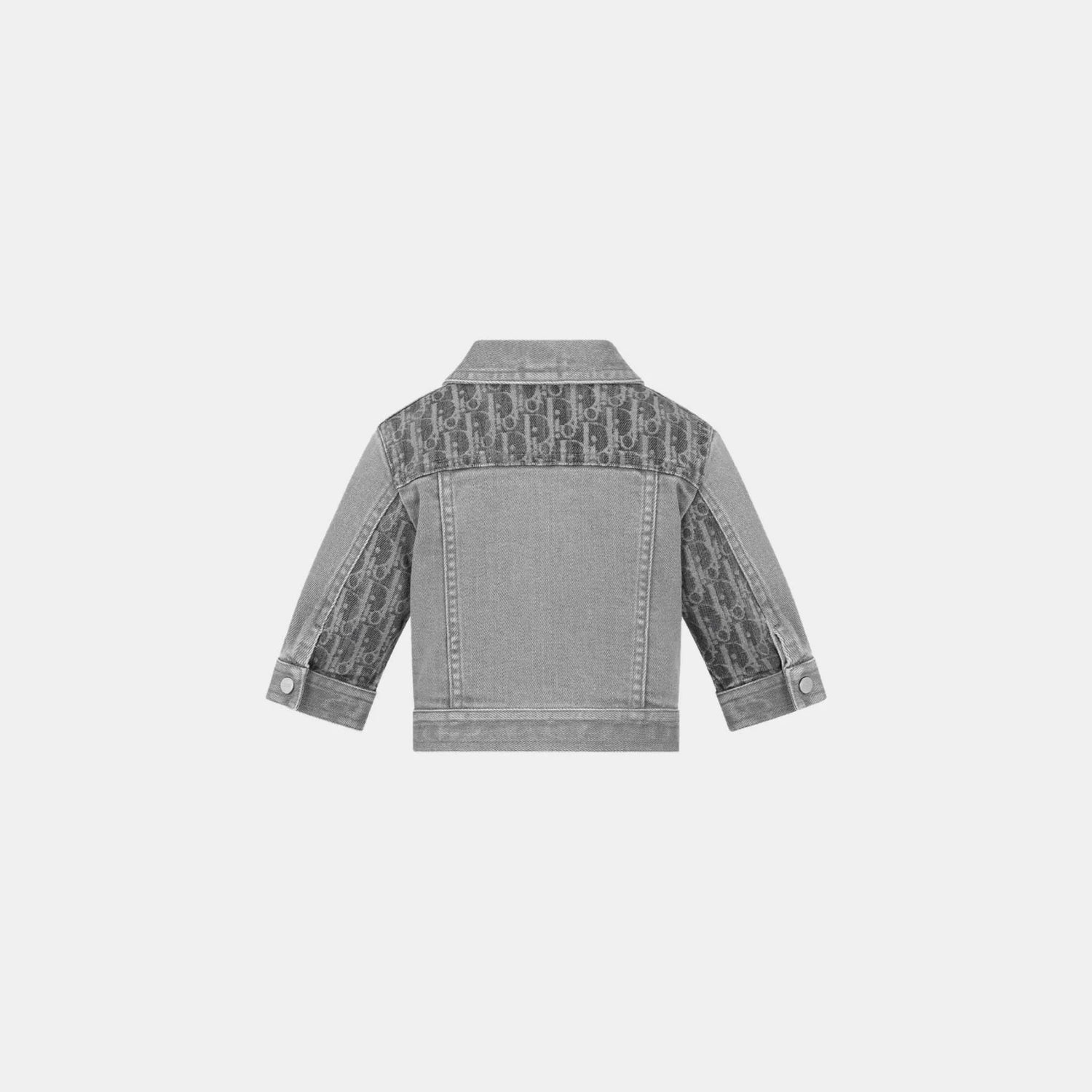 Dior Baby Jacket Gray Dior Oblique Stonewashed Cotton Denim, Back