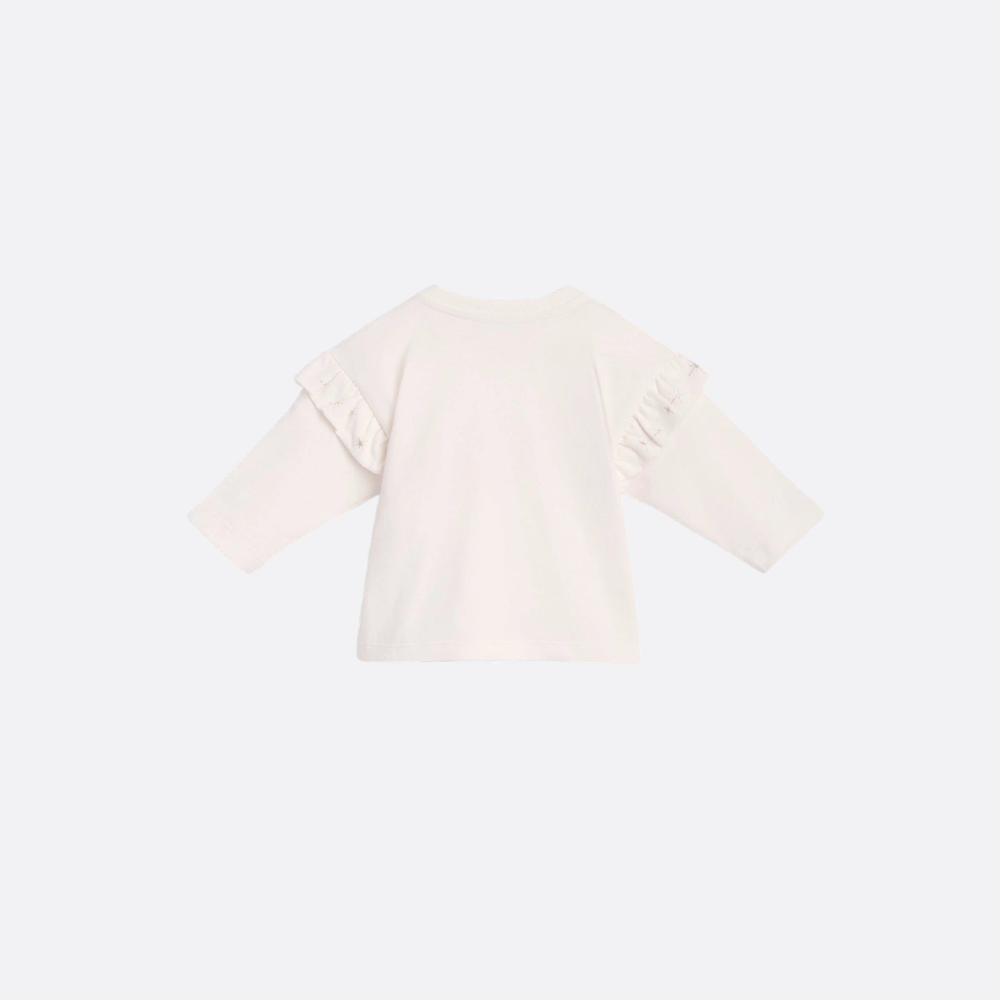 Dior Baby Long-Sleeved T-Shirt Vanilla White Cotton Jersey, Back