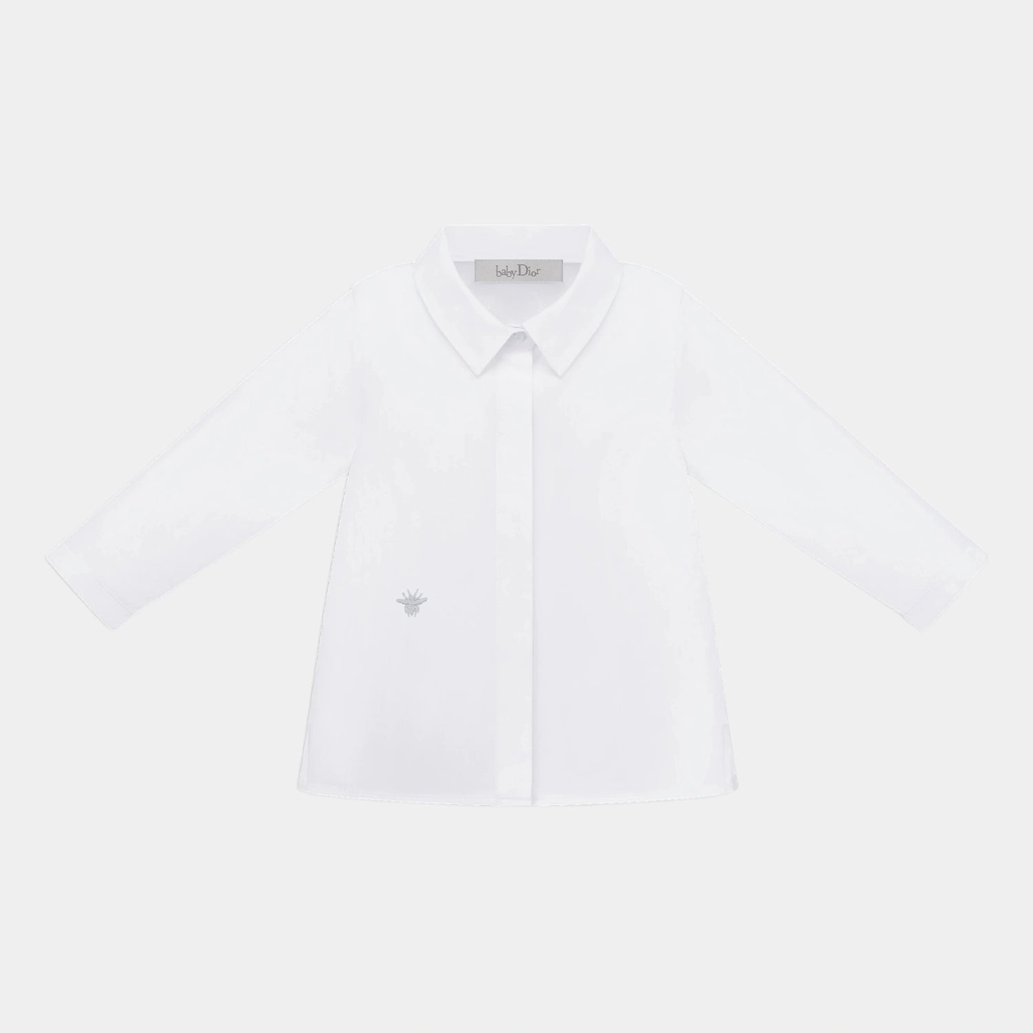 Dior Baby Shirt White Cotton-Blend Poplin, Front