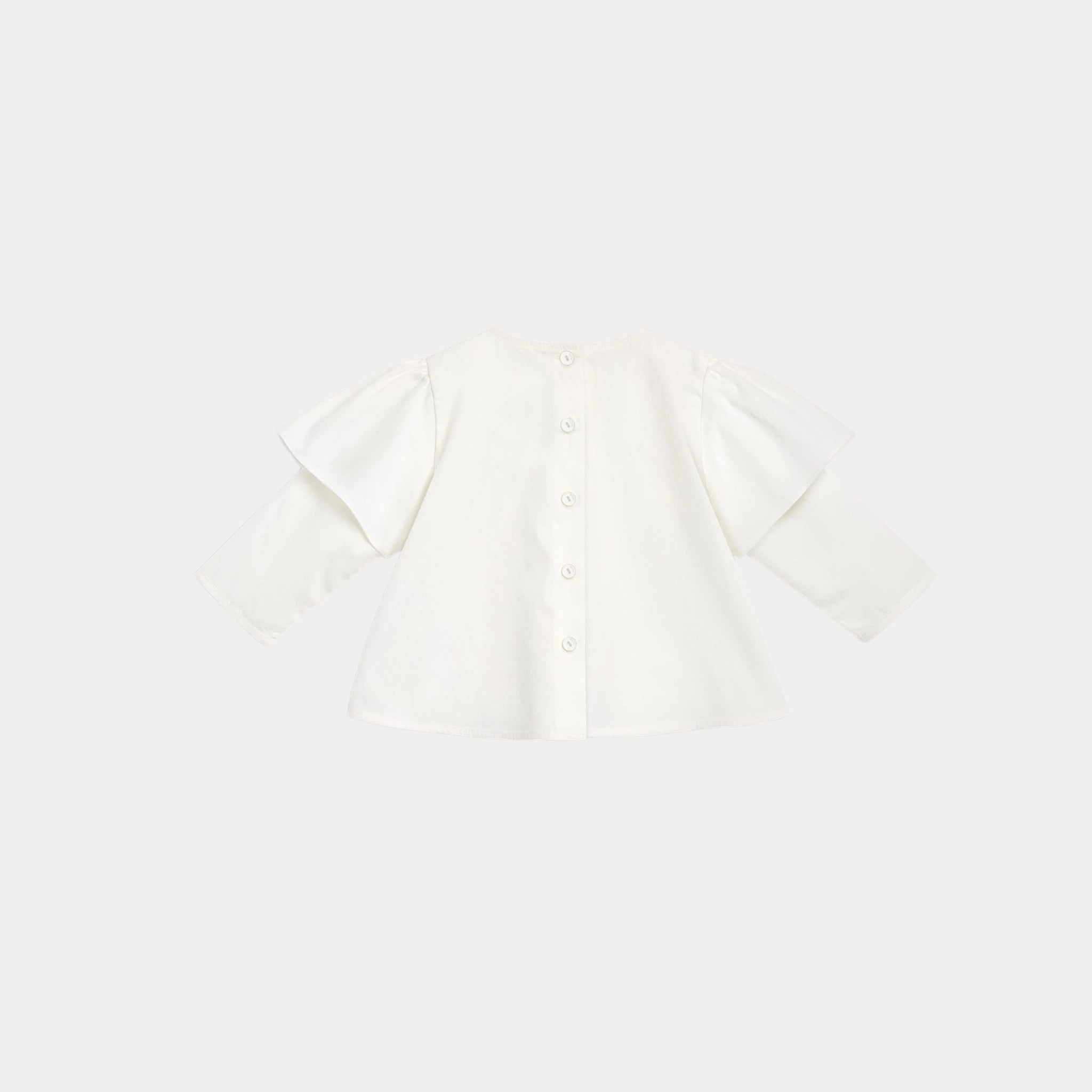 Dior Baby Shirt White Cotton Poplin, Close, Back