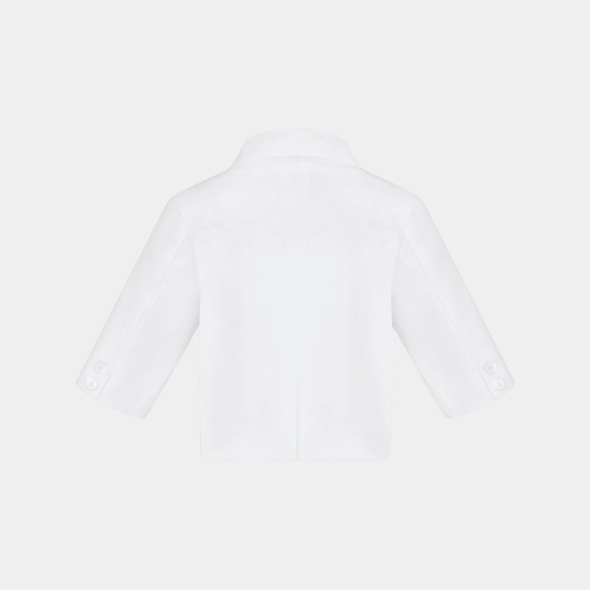 Dior Baby Suit Jacket White Cotton Blend, White, Back