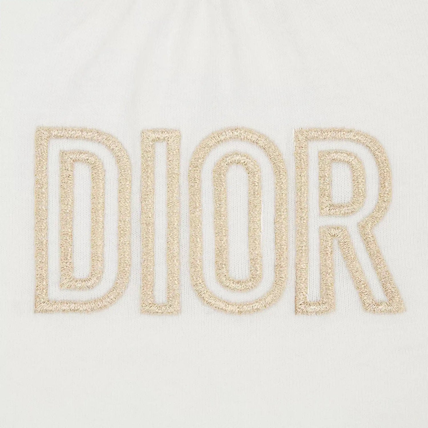 Dior Baby T-Shirt Cotton Jersey, Closeup, Pale Gold