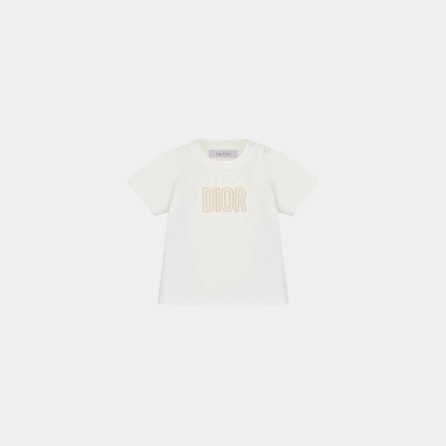 Dior Baby T-Shirt Cotton Jersey, Front, Pale Gold