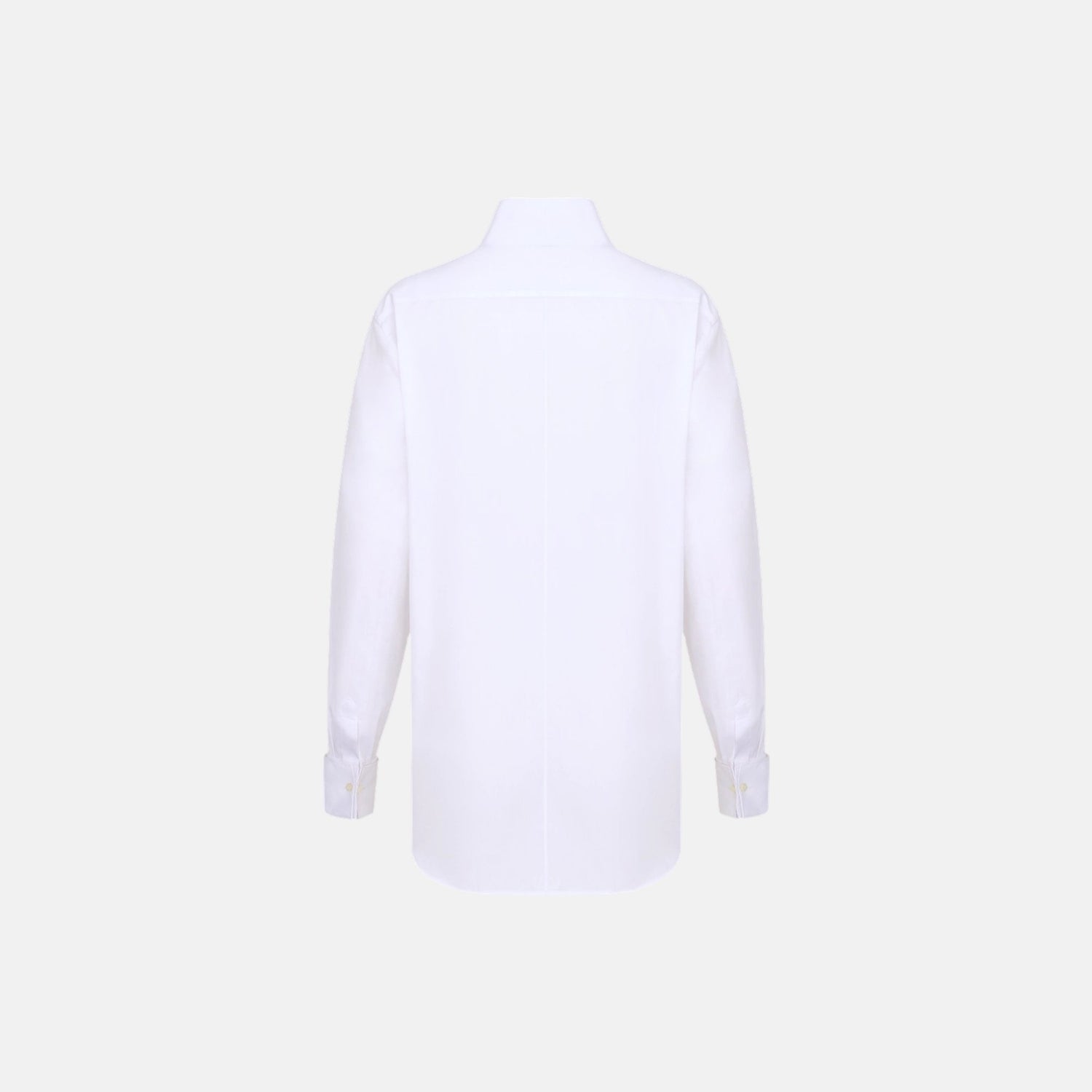 Dior Blouse In Cotton Poplin With Long Sleeves, White, Back