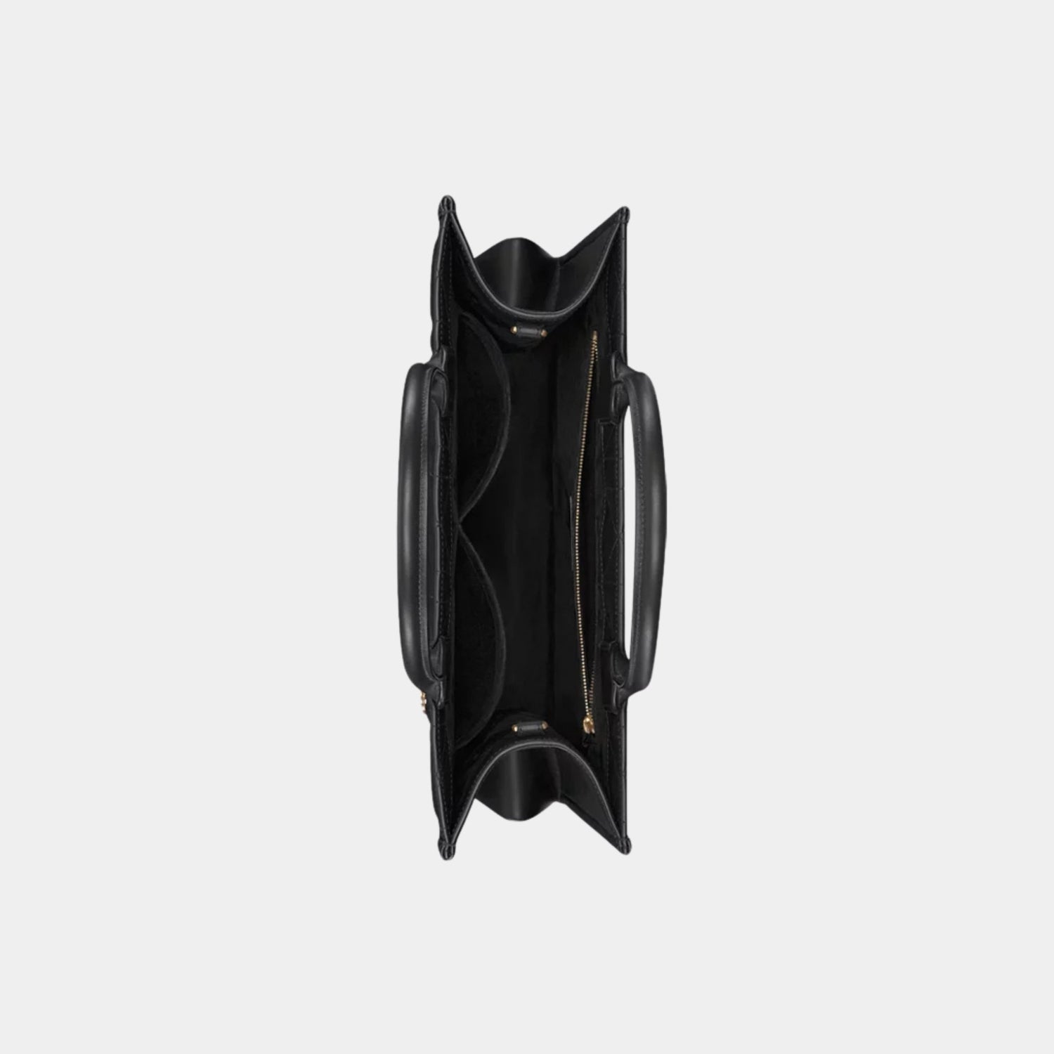 Dior Book Tote Medium Bag Macrocannage Calfskin, Black, Top