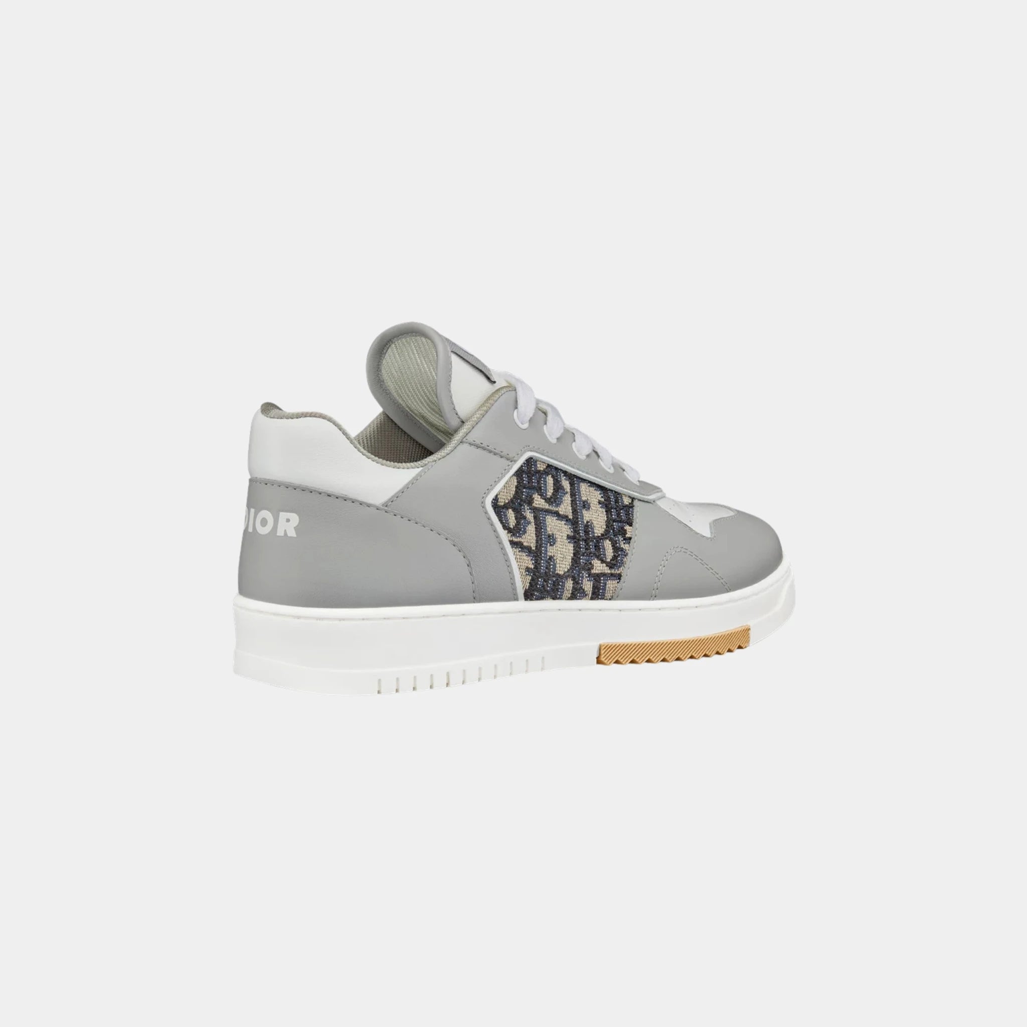 Dior Childrens B27 Uptown Low Sneaker in Calfskin, Gray, Back