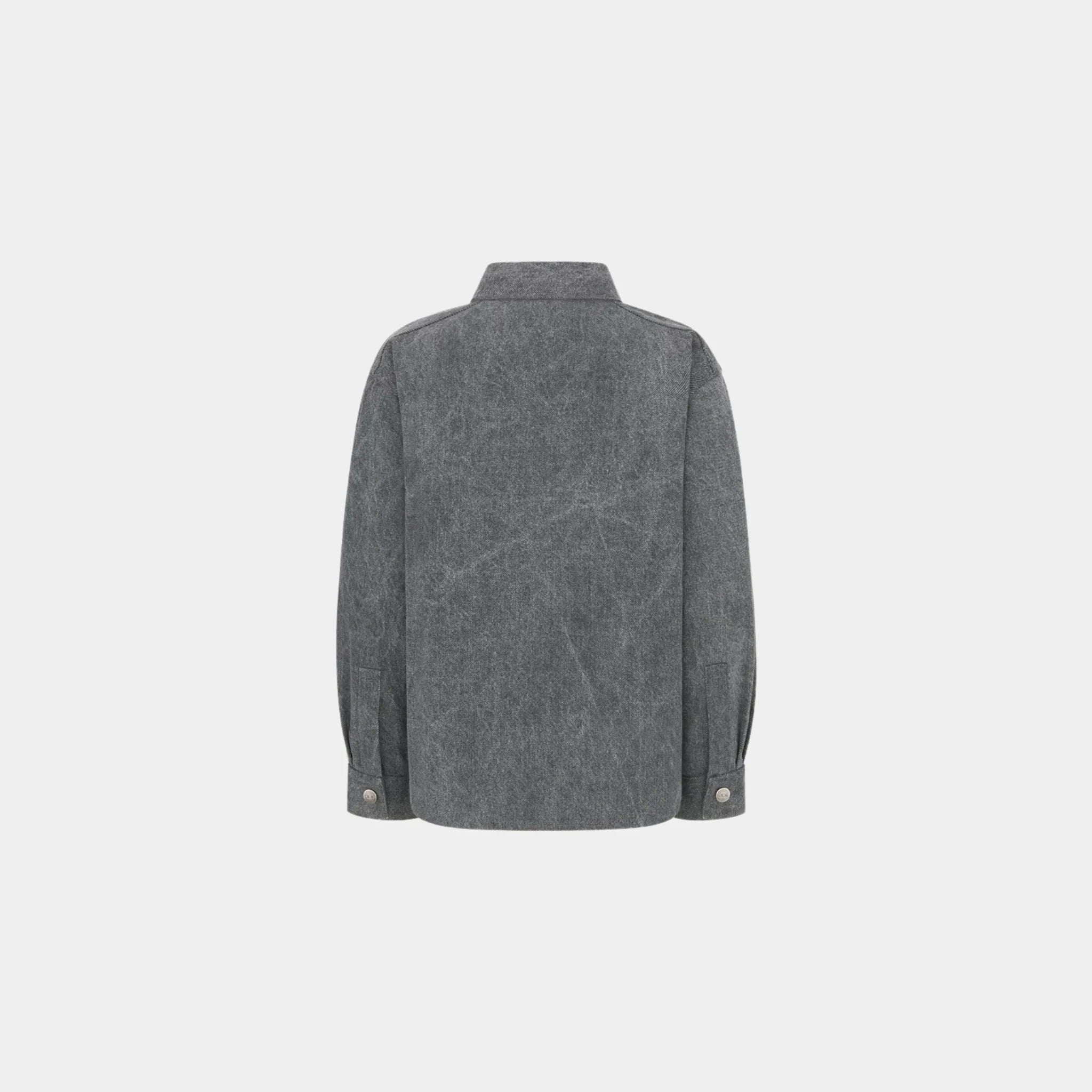 Dior Childrens Overshirt Washed Gray Cotton Canvas, Back
