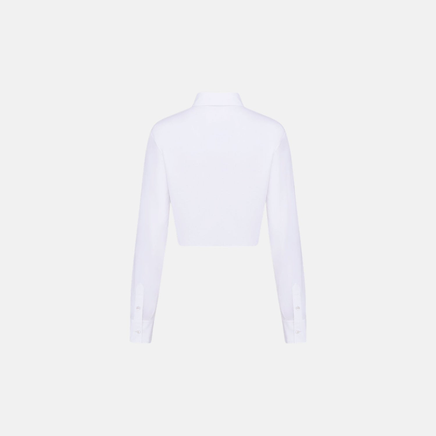 Dior Dioriviera Tied Cropped Blouse In Cotton Poplin, Back