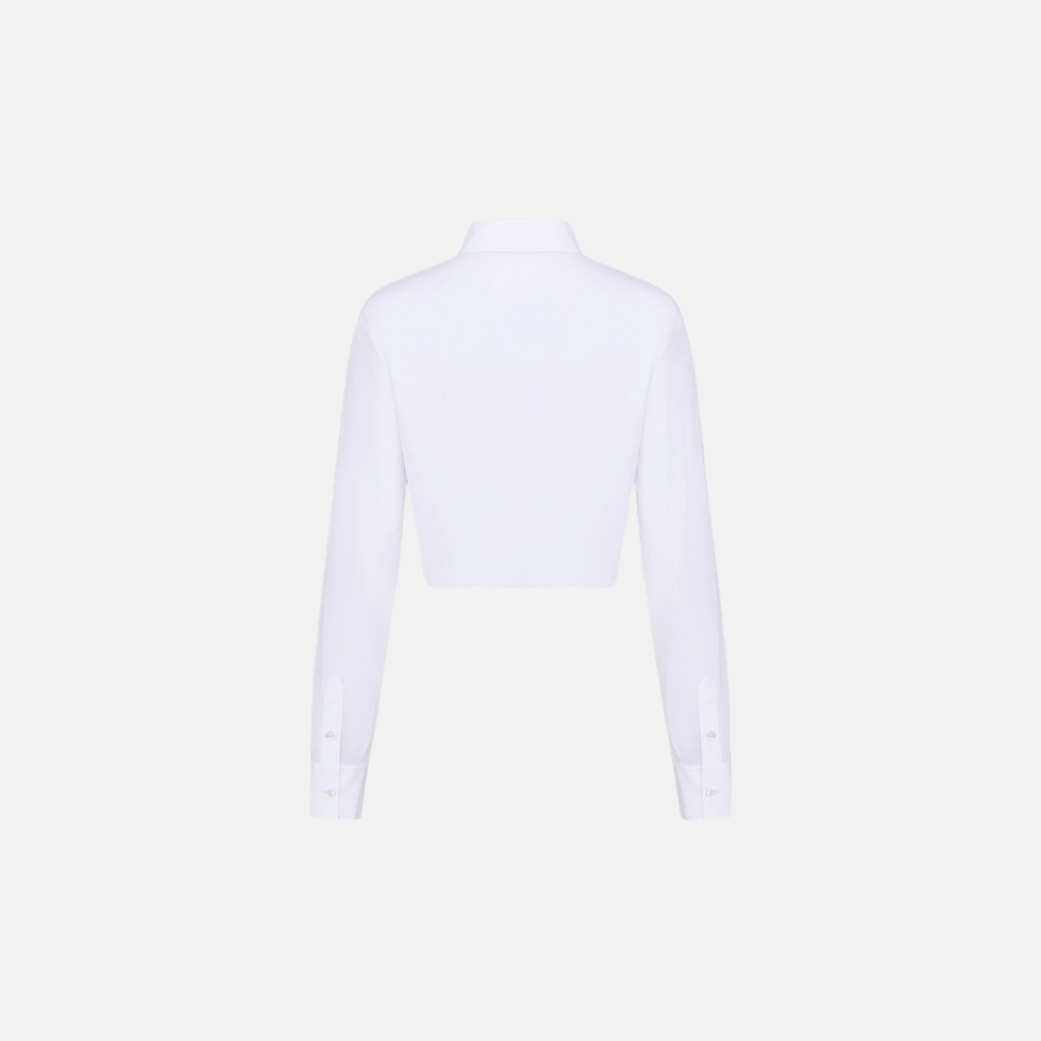 Dior Dioriviera Tied Cropped Blouse In Cotton Poplin, Back
