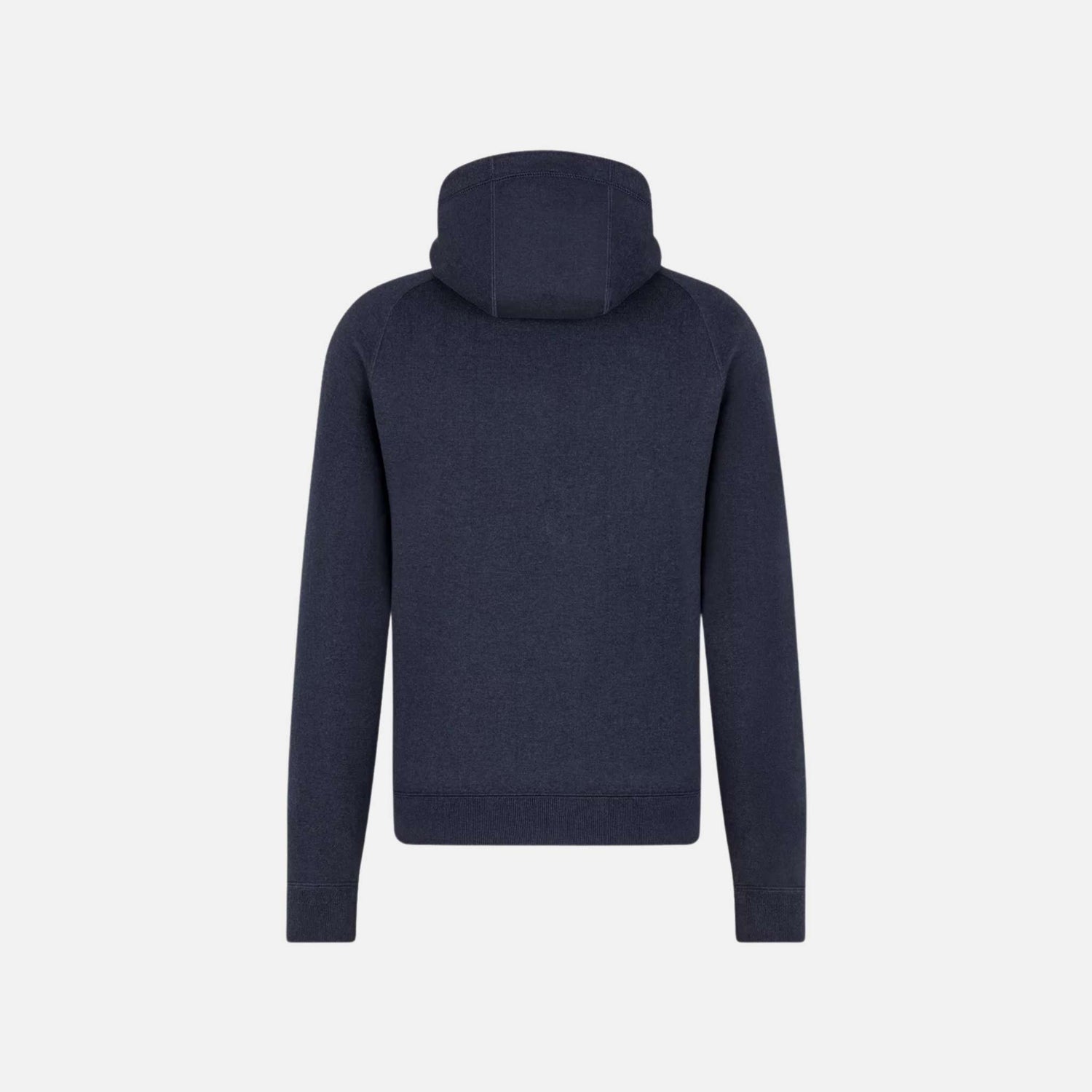 Dior Hooded Track Jacket In Cotton And Cashmere Knit, Navy Blue, Back