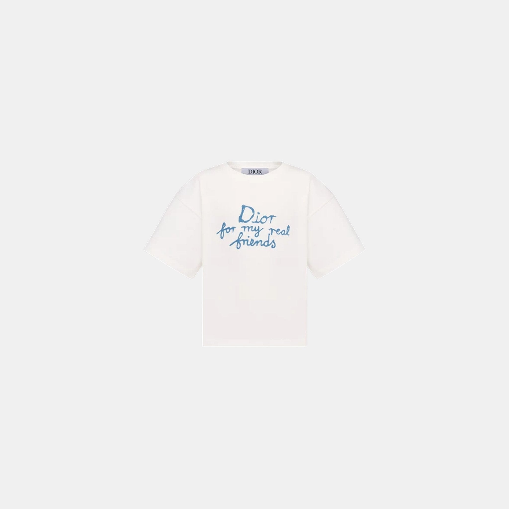 Dior Kids DIOR AND HYLTON NEL T-Shirt Cotton Jersey, Ivory, Front