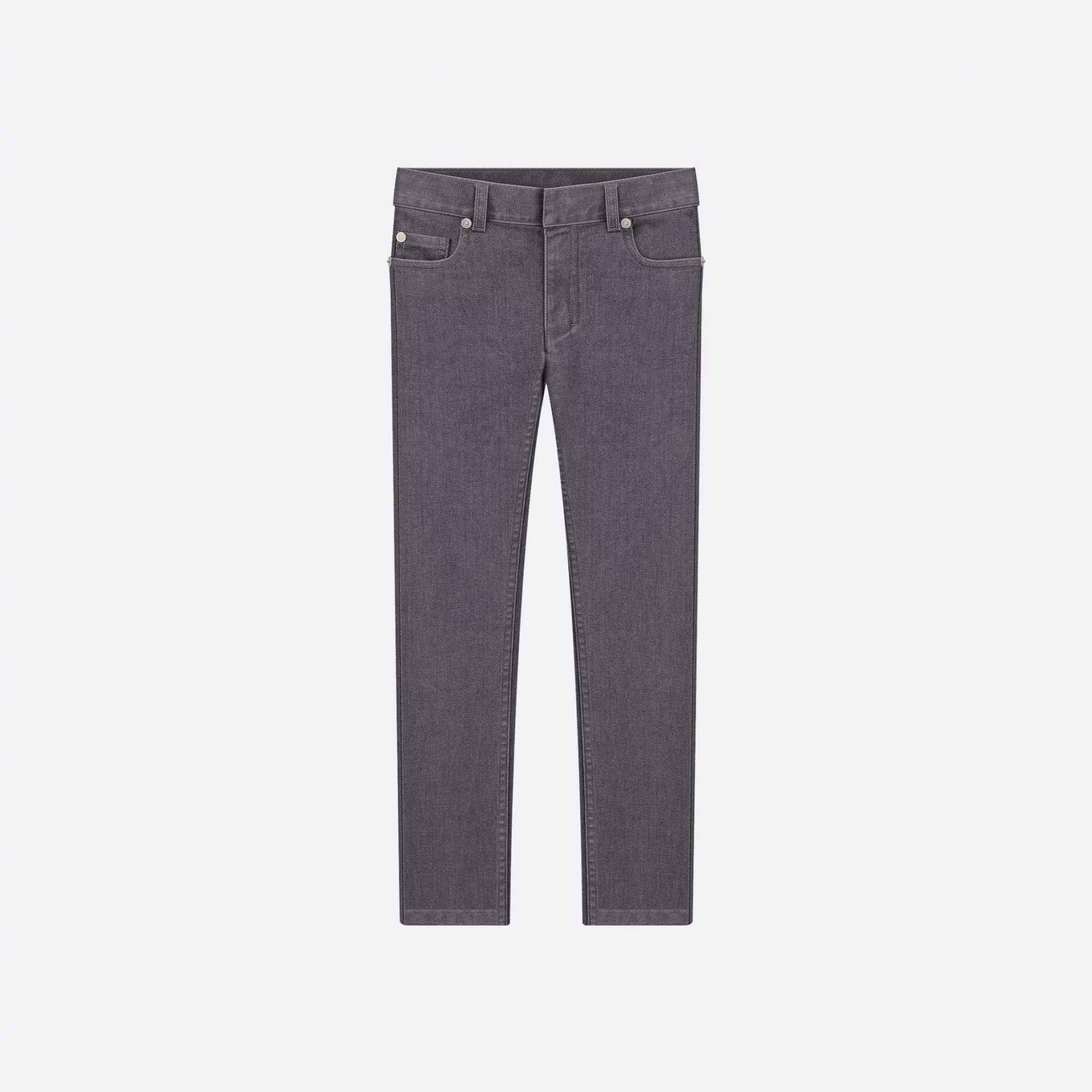 Dior Kids Jeans Gray Cotton Denim, Front
