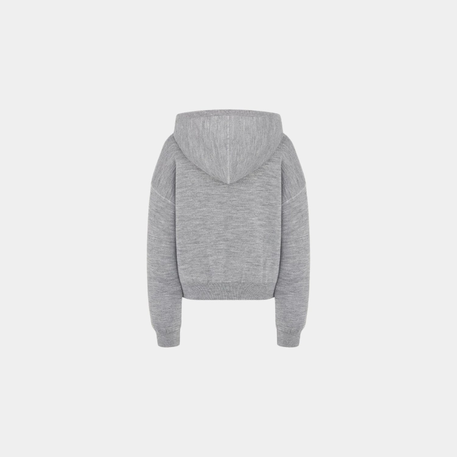 Kids Reversible Navy Blue Wool Knit Zipped Cardigan with Hood