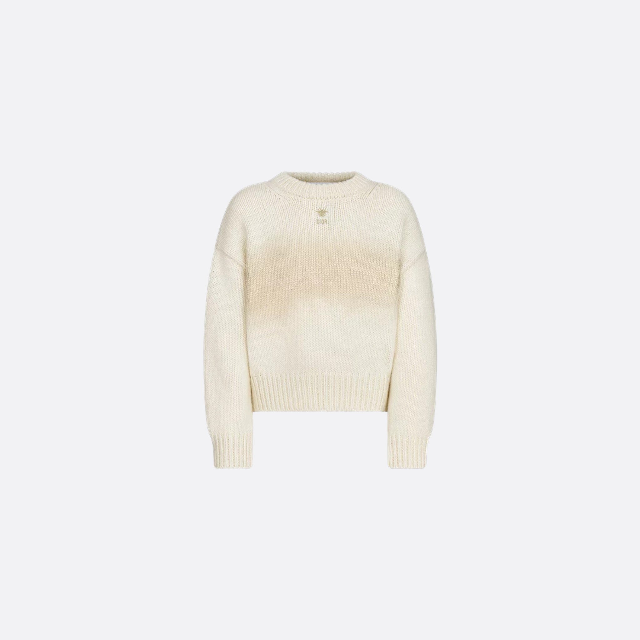 Dior Kids Sweater Ivory Cotton Knit, Front View