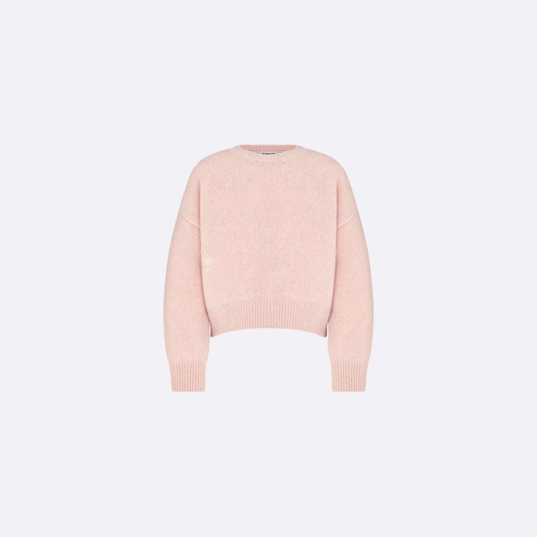 Dior Kids Sweater Pale Pink Alpaca and Wool-Blend Knit, Front