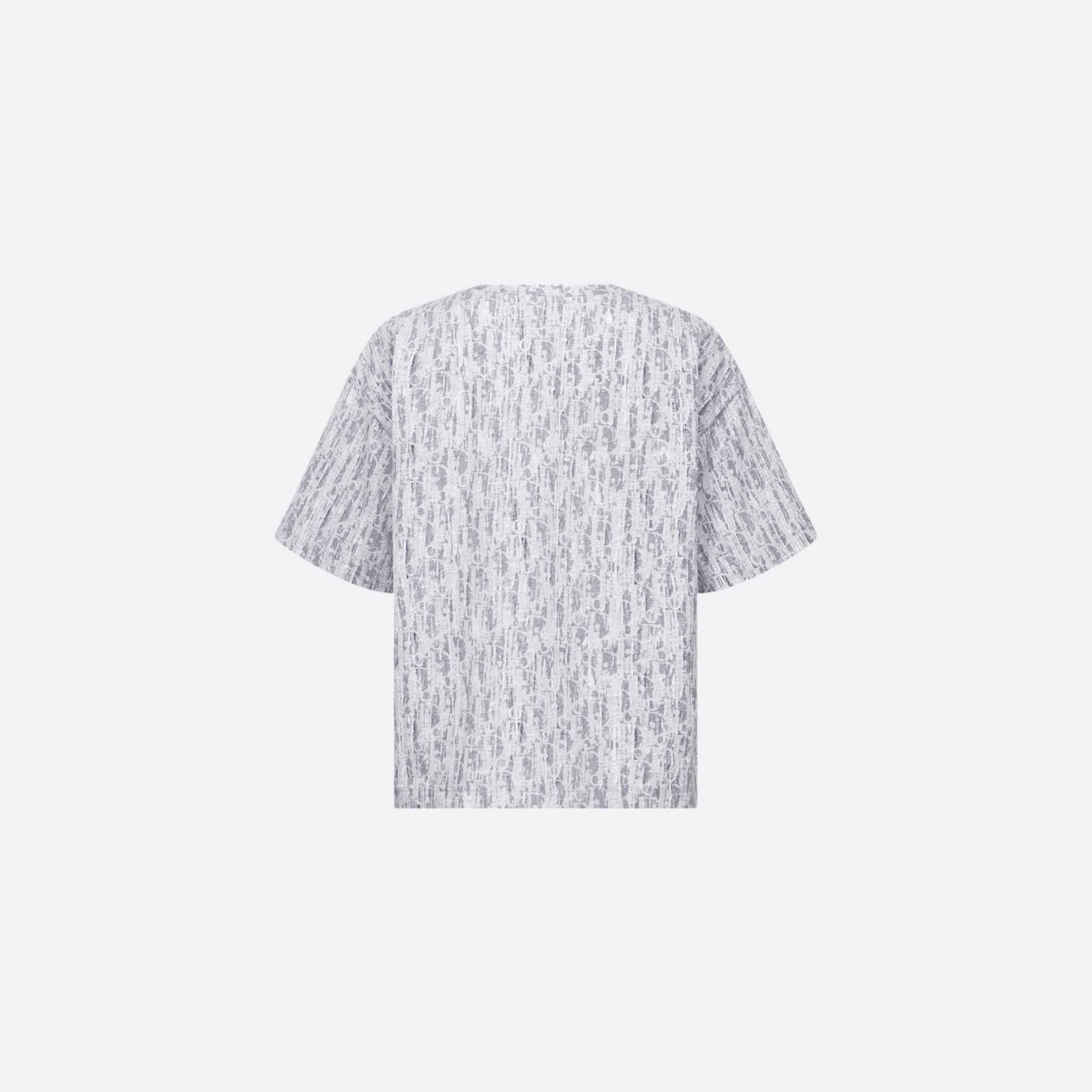 Dior Kids T-Shirt Gray Dior Oblique Cotton Jersey Camouflage Effect, Back