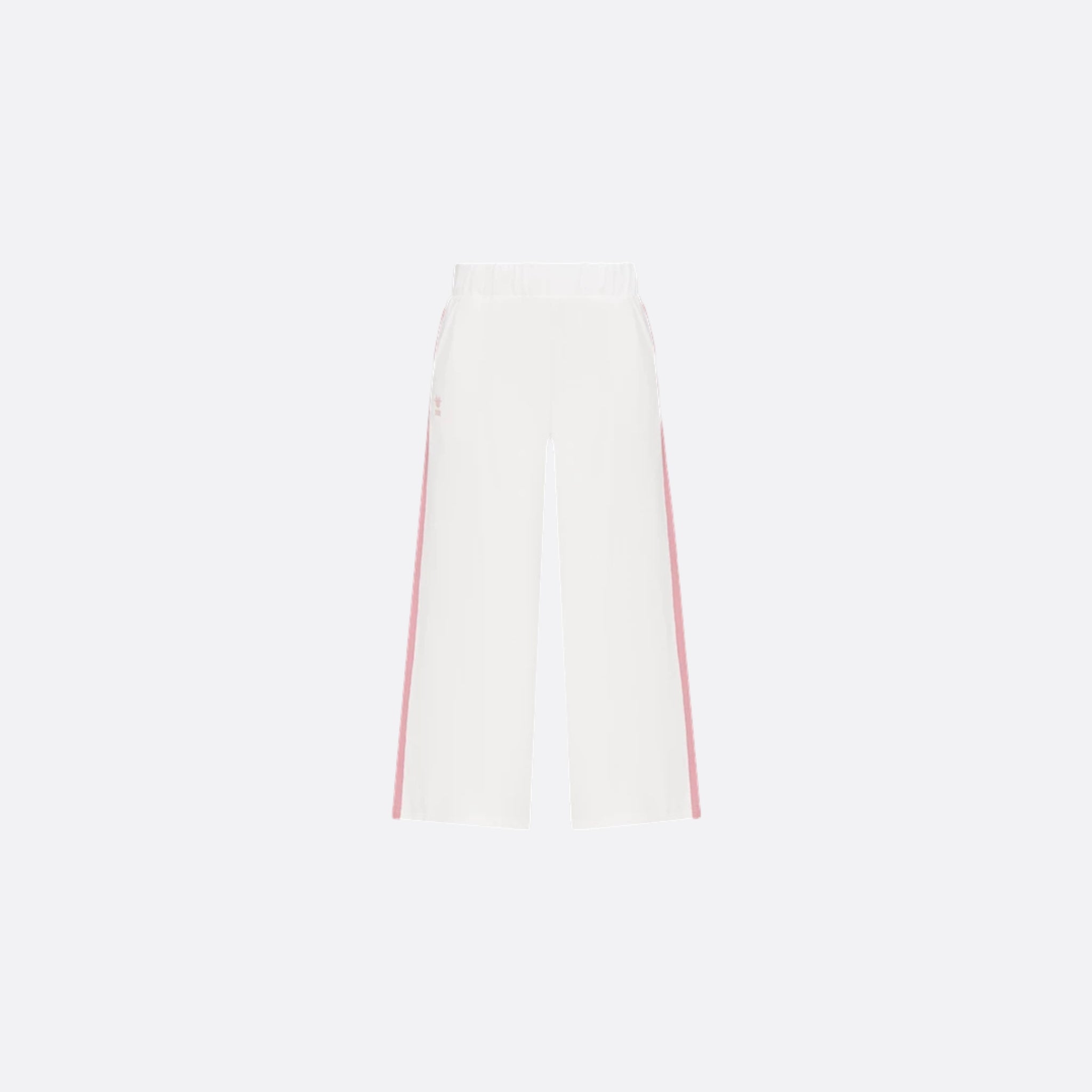Dior Kids Track Pants Ivory & Antique Pink Cotton Fleece, Front