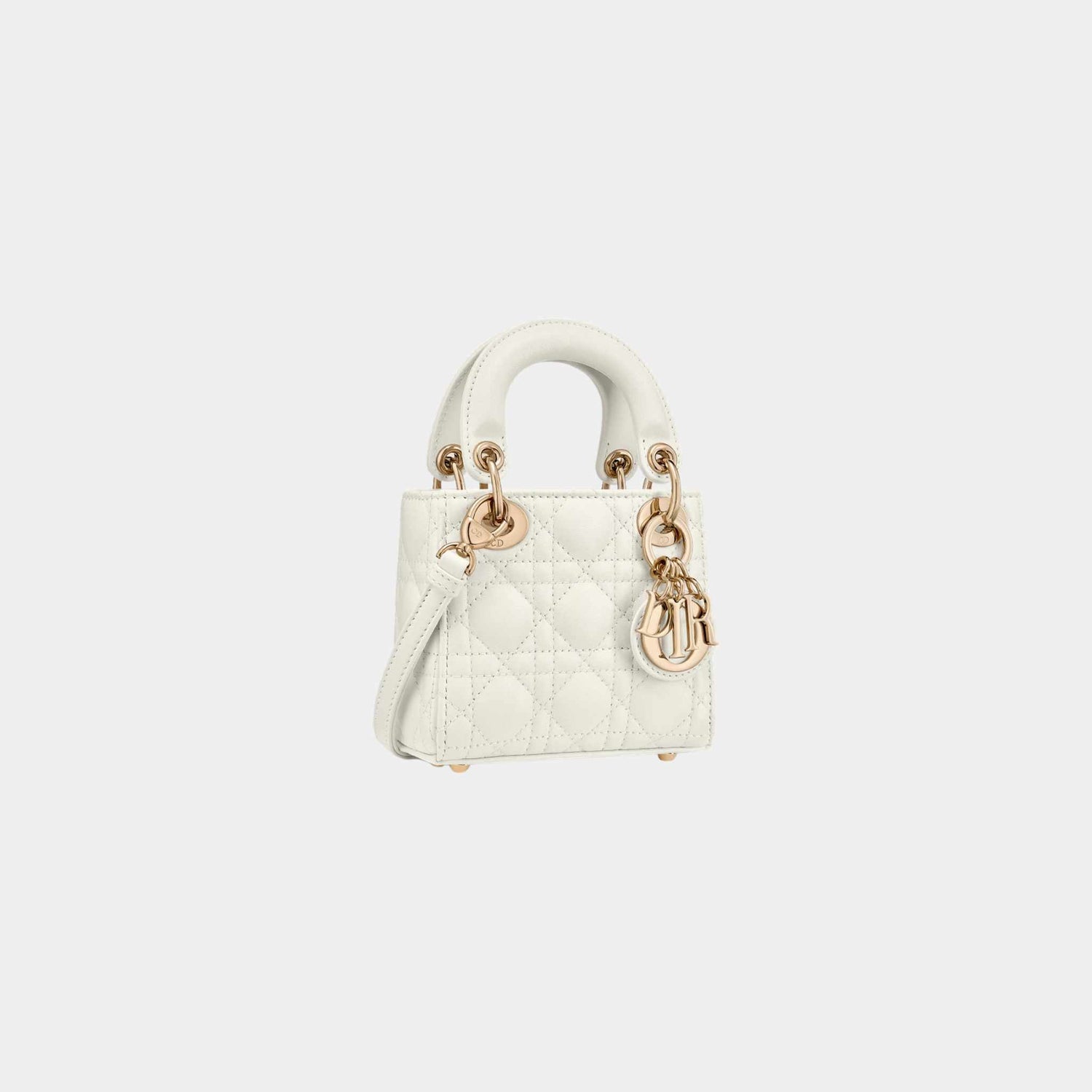 Dior Lady Dior Micro Bag, Latte, Side