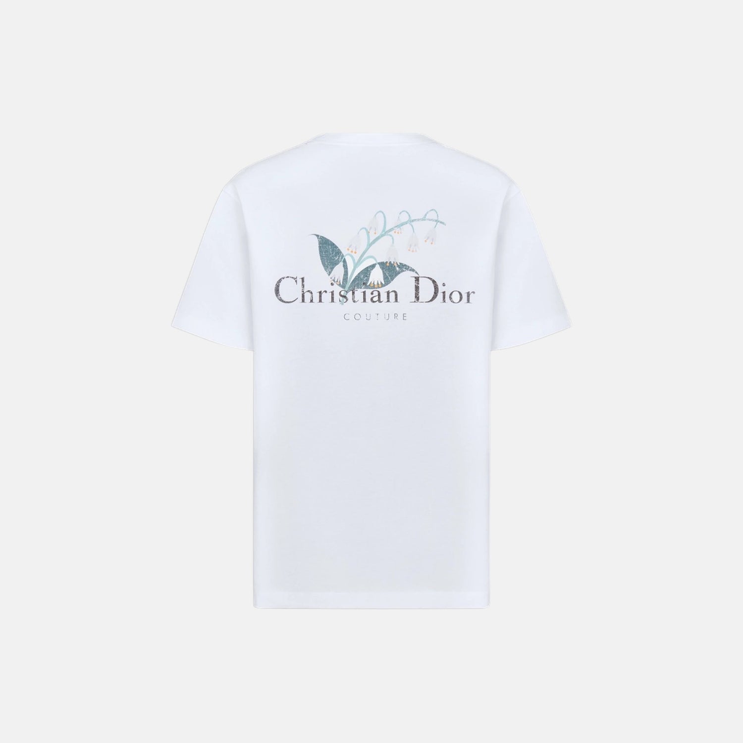 Dior Lily Of The Valley T Shirt In Cotton Jersey Relaxed Fit, White, Back