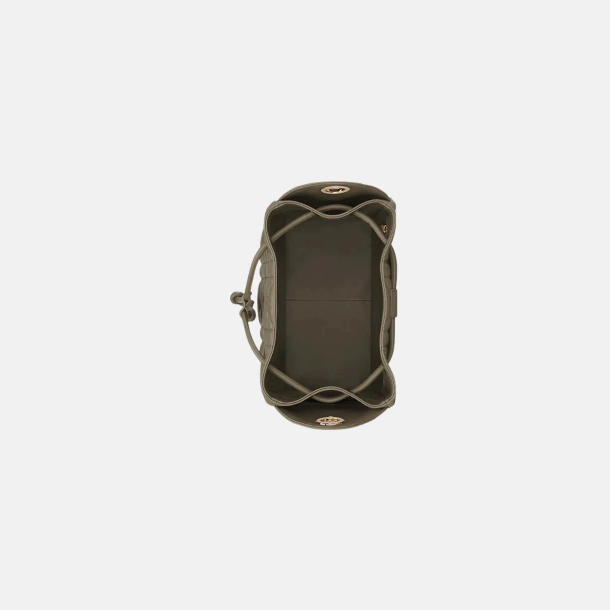 Dior Medium D-Motion Bag Macrocannage Lambskin, Clay Green, Top