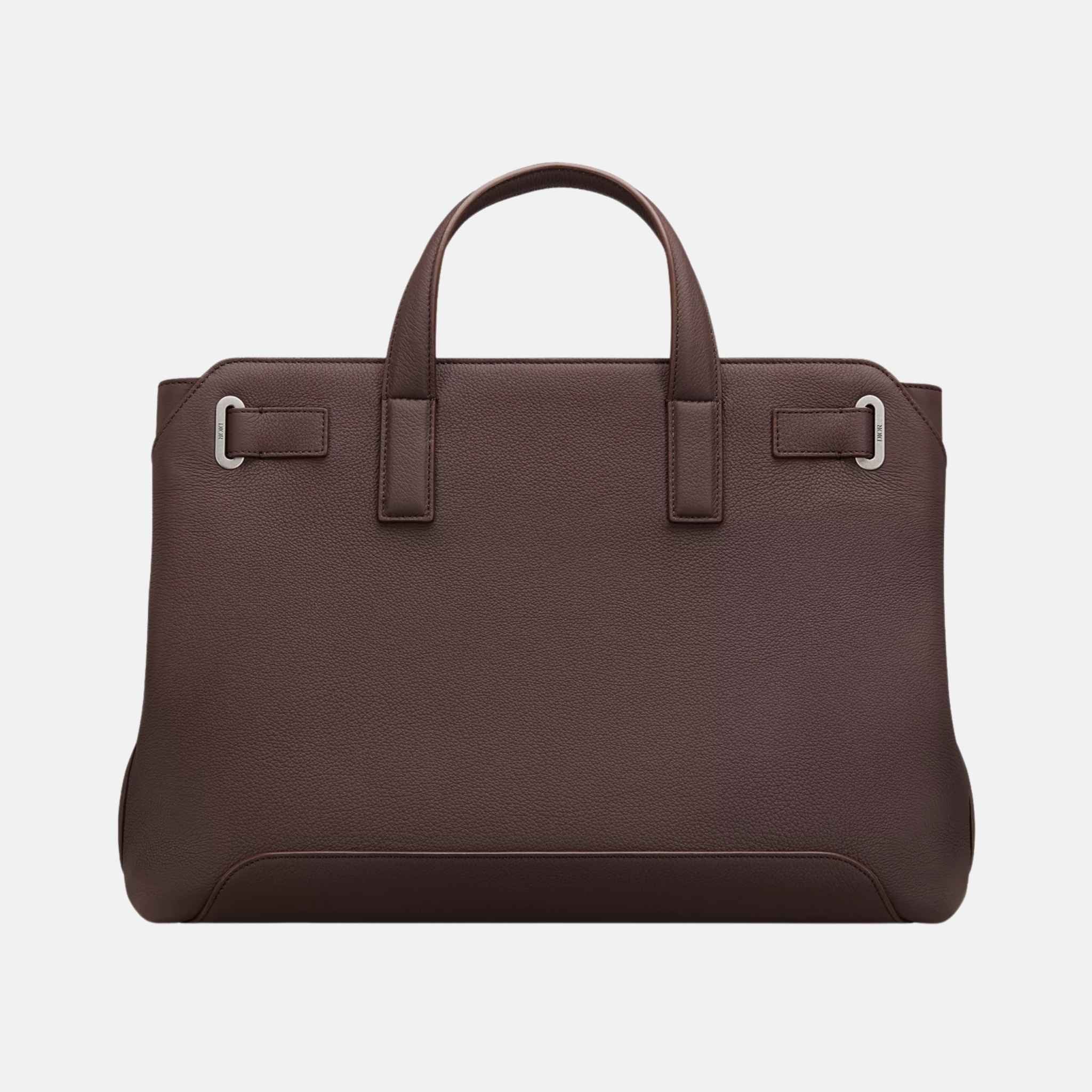 Dior Medium Normandie Tote Bag In Icons Calfskin, Burgundy, Back