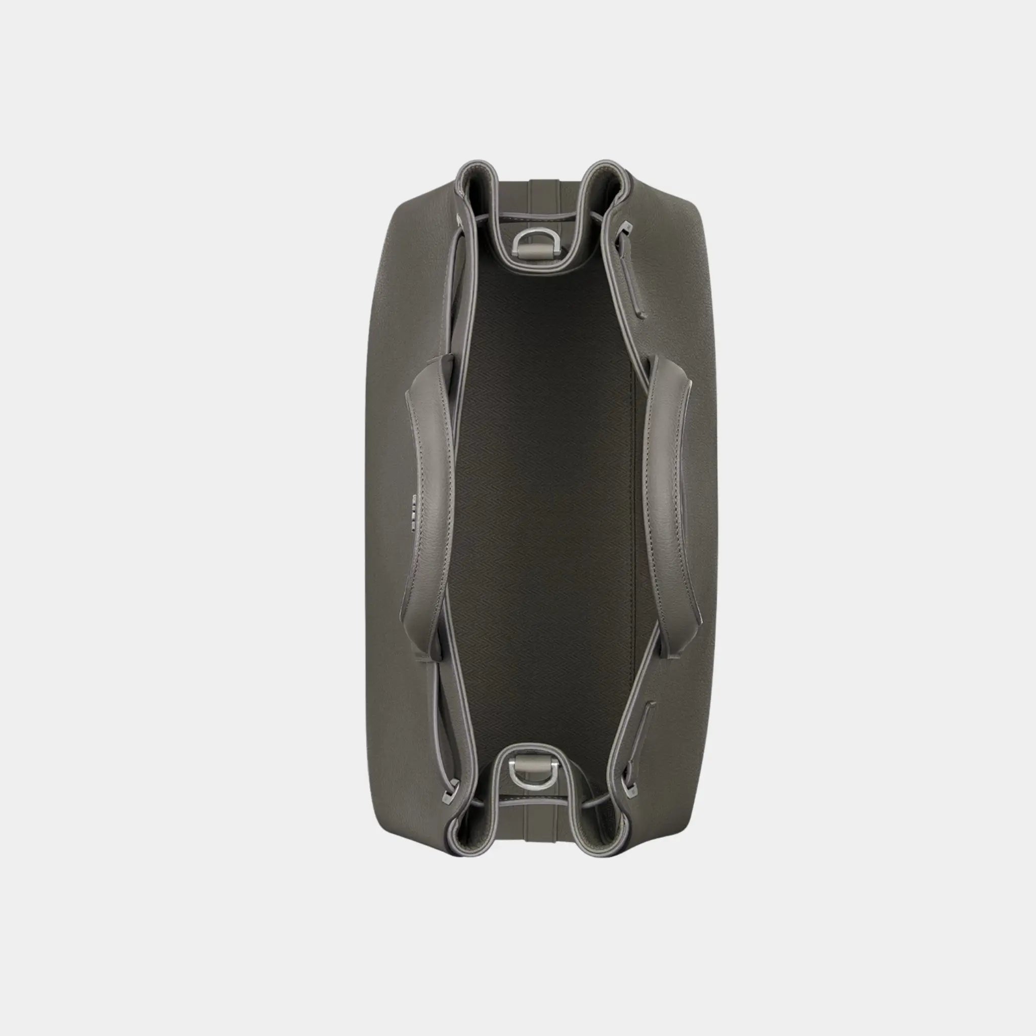 Dior Medium Normandie Tote Bag In Icons Calfskin, Gray, Inside