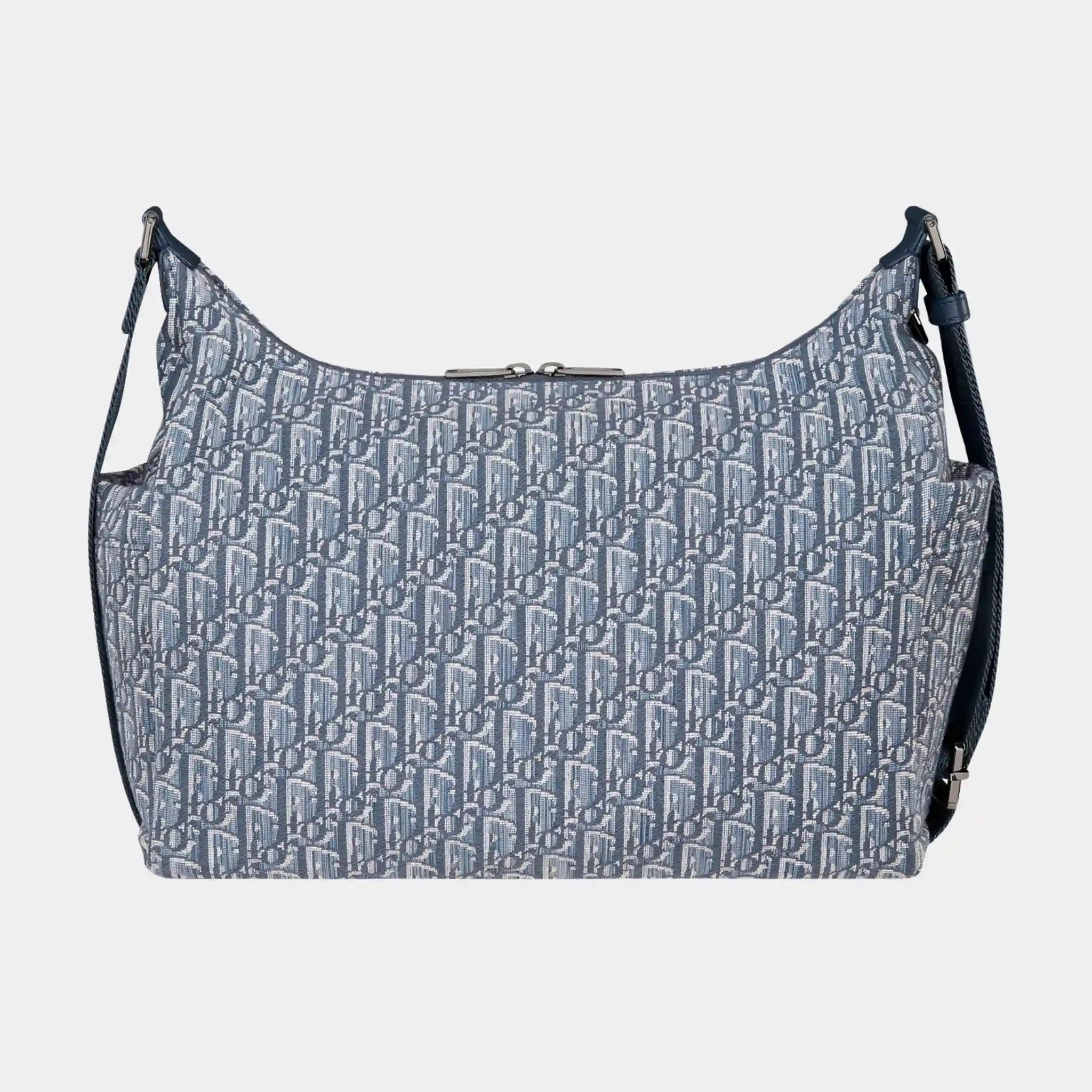 Medium Rider Soft Hobo Bag in Oblique and Grained Calfskin