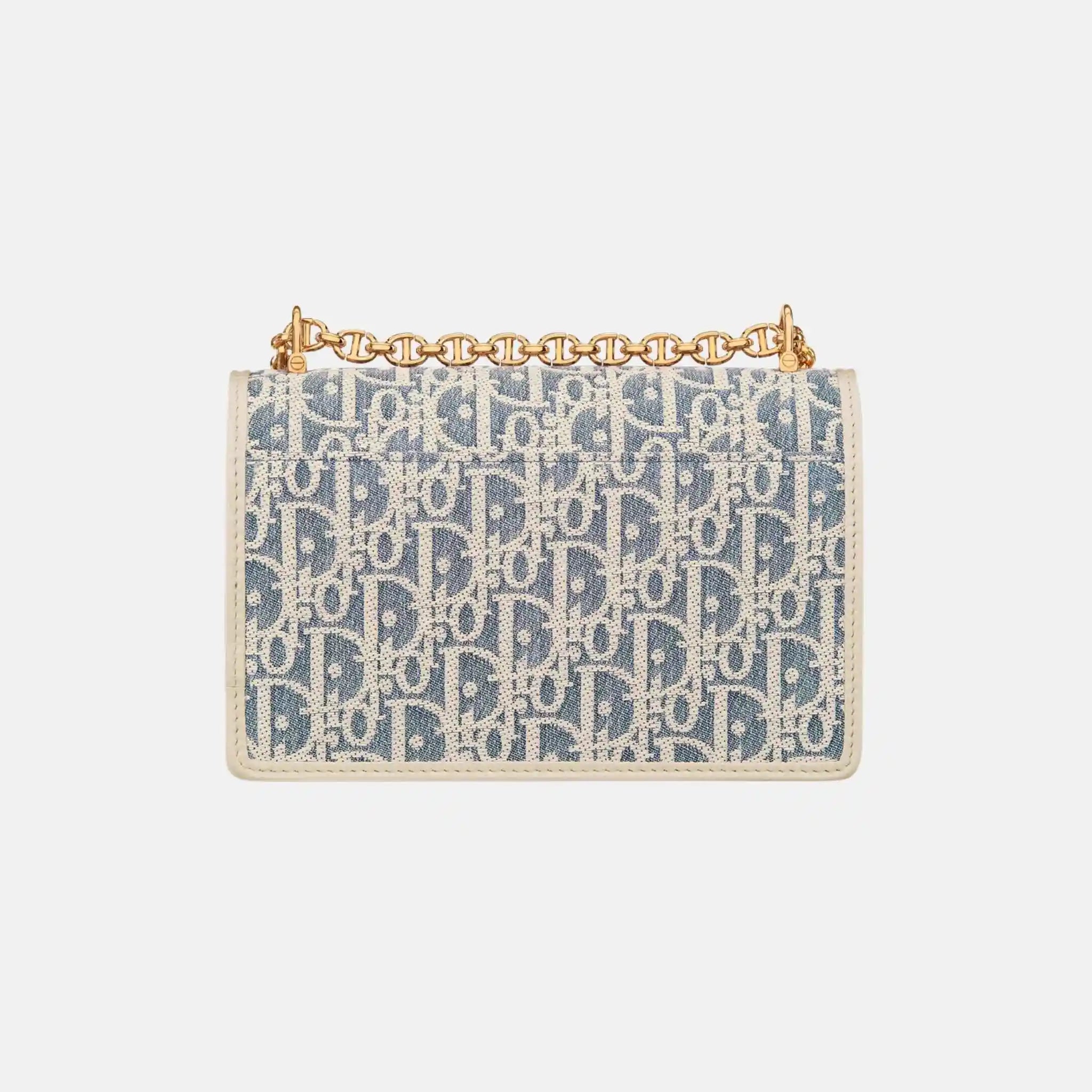 Dior Miss Caro Mini Bag In Dior Oblique Chambray And Calfskin, Back