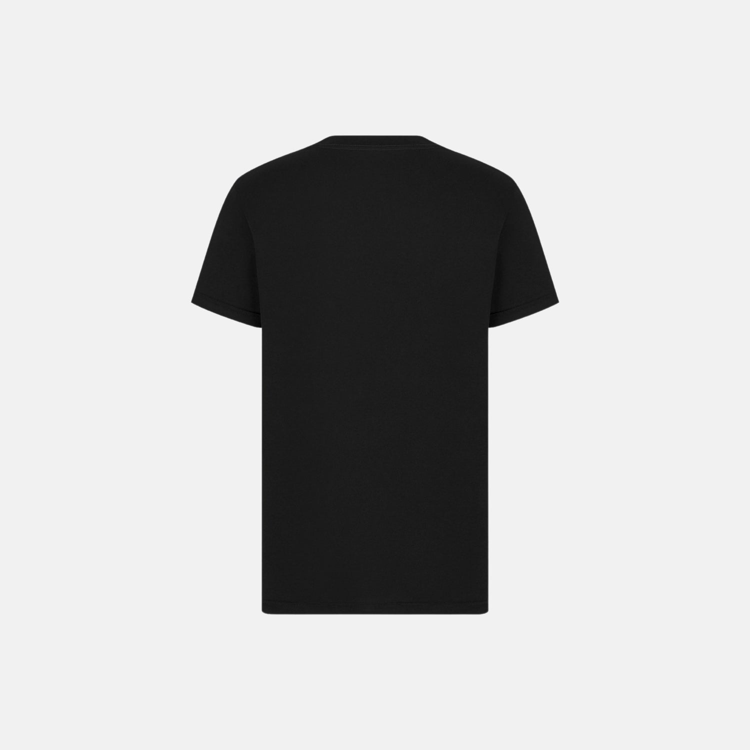 Dior Montaigne T Shirt Regular Fit In Mercerized Cotton Jersey, Black, Back