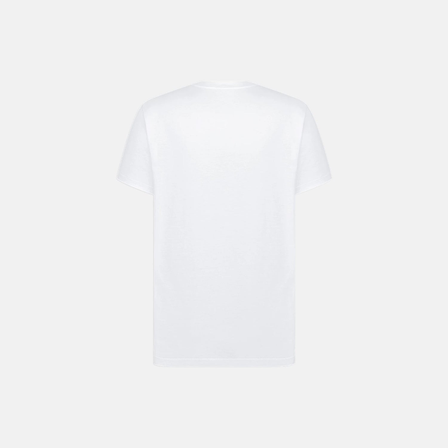 Dior Montaigne T Shirt Regular Fit In Mercerized Cotton Jersey, White, Back