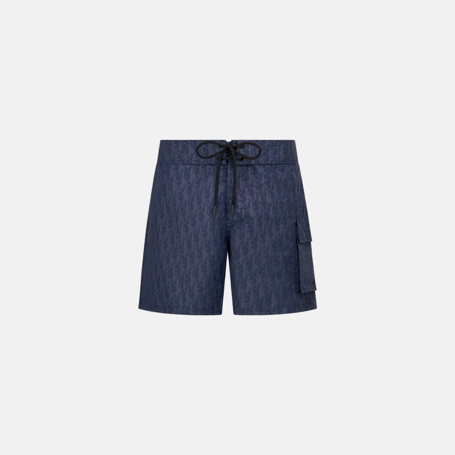 Dior Oblique Swim Shorts In Technical Fabric, Blue, Front