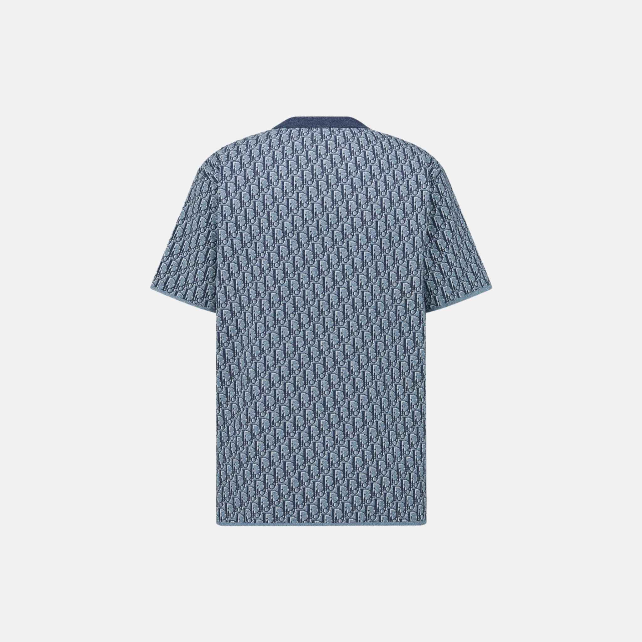 Dior Oblique T Shirt Relaxed Fit In Cotton Jacquard, Back
