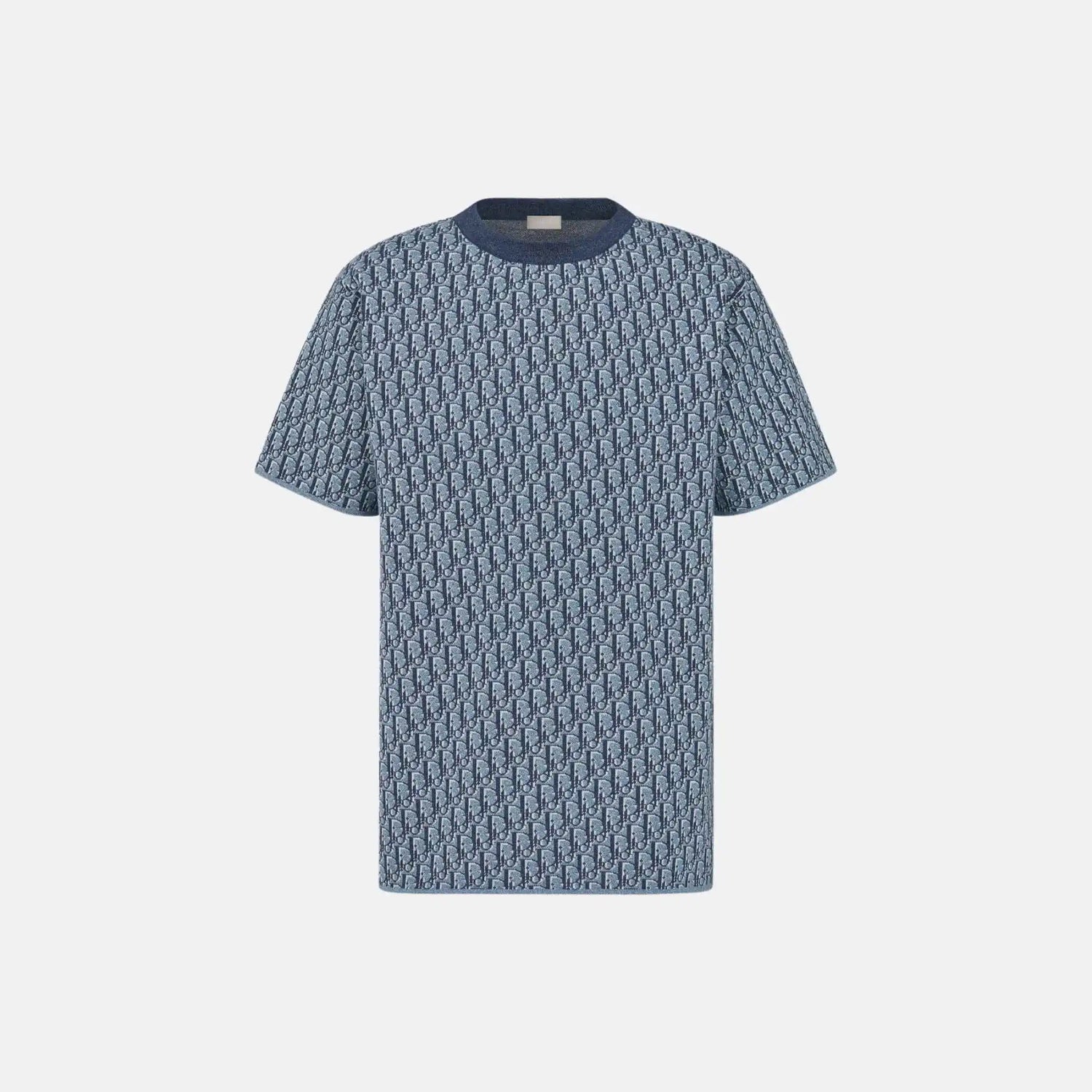 Dior Oblique T Shirt Relaxed Fit In Cotton Jacquard, Front