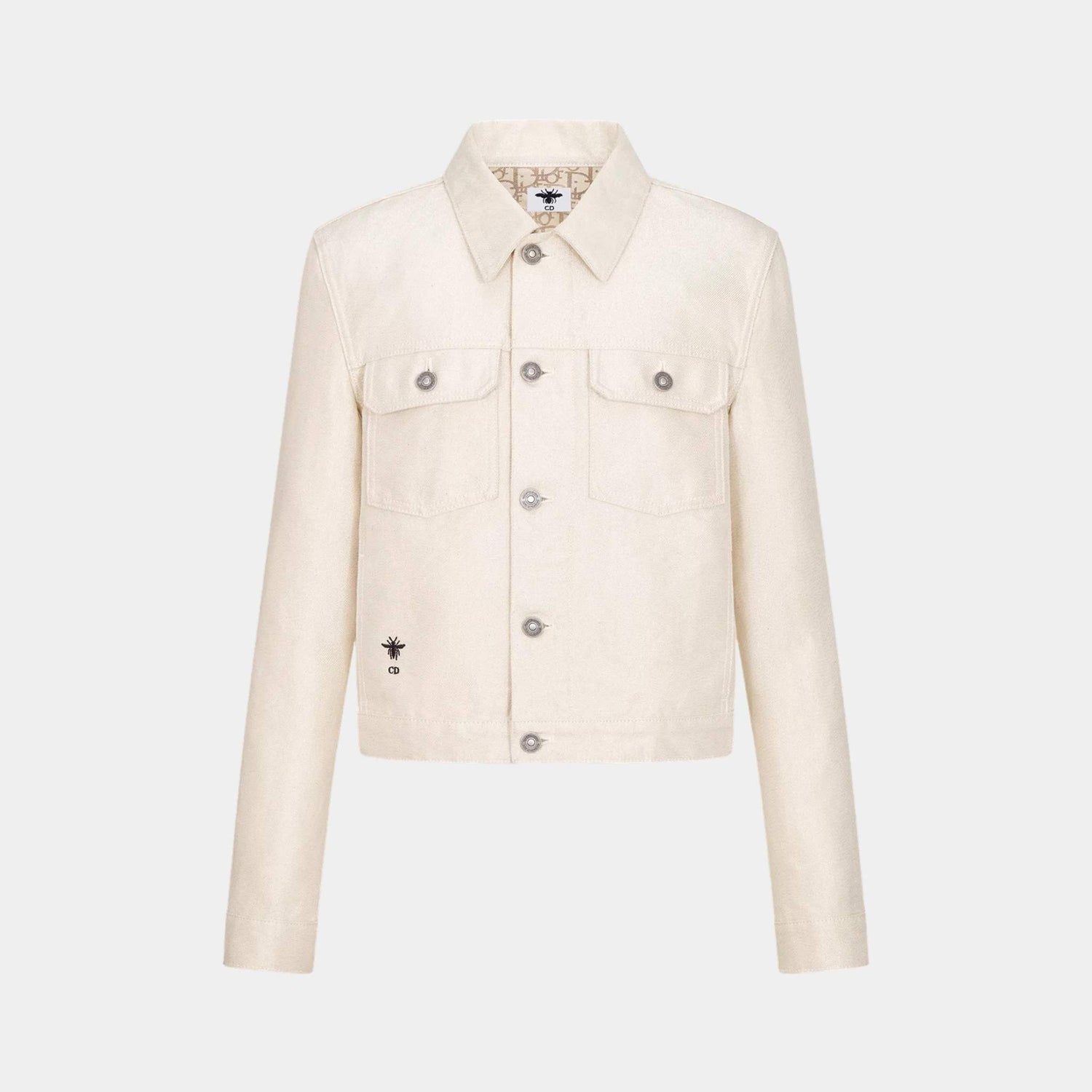 Dior Or Jacket Gold-Tone Cotton-Blend Denim, Front
