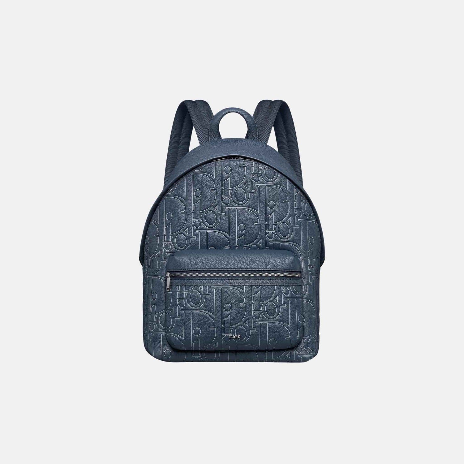 Dior Rider 2.0 Zipped Backpack In Outline Leather And Grained Calfskin, Front