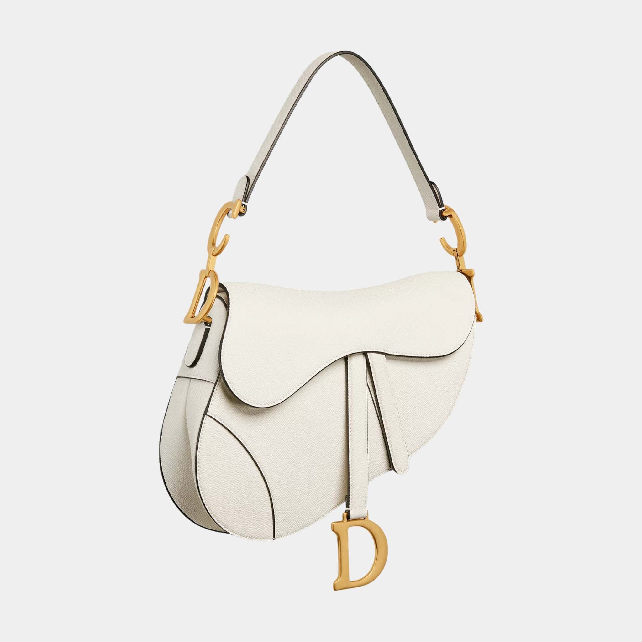 Dior Saddle Bag With Strap, latte, Side