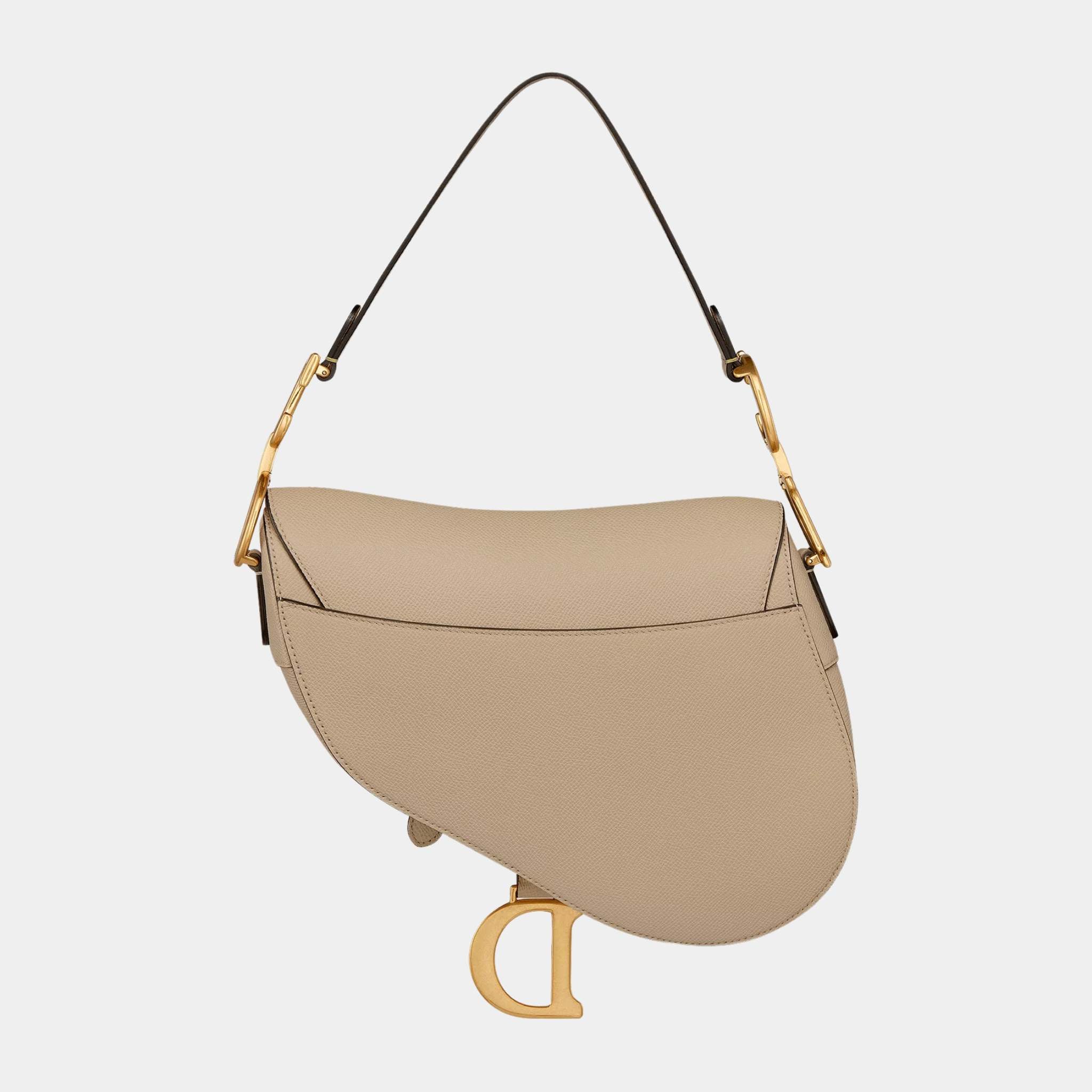 Dior Saddle Bag With Strap, Sand Colored,
back