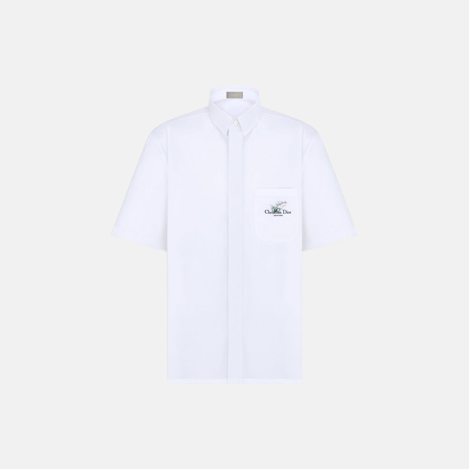 Dior Short Sleeved Shirt With Lily Of The Valley Embroidery, Front
