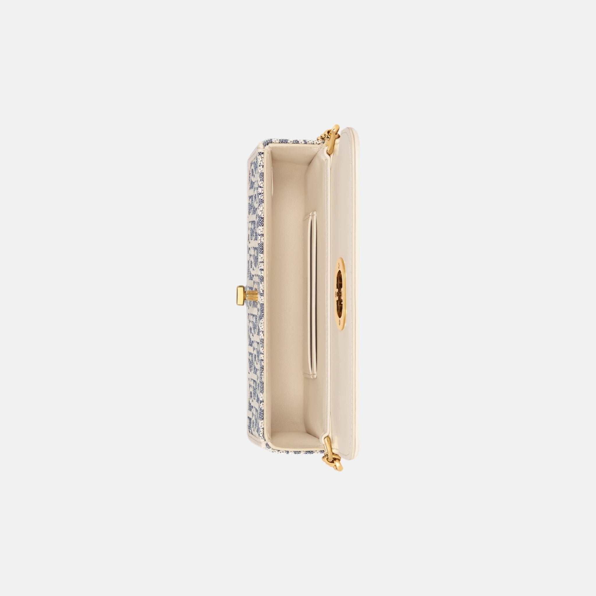 Dior Small Miss Caro Pouch With Chain In Dior Oblique And Calfskin, Inside