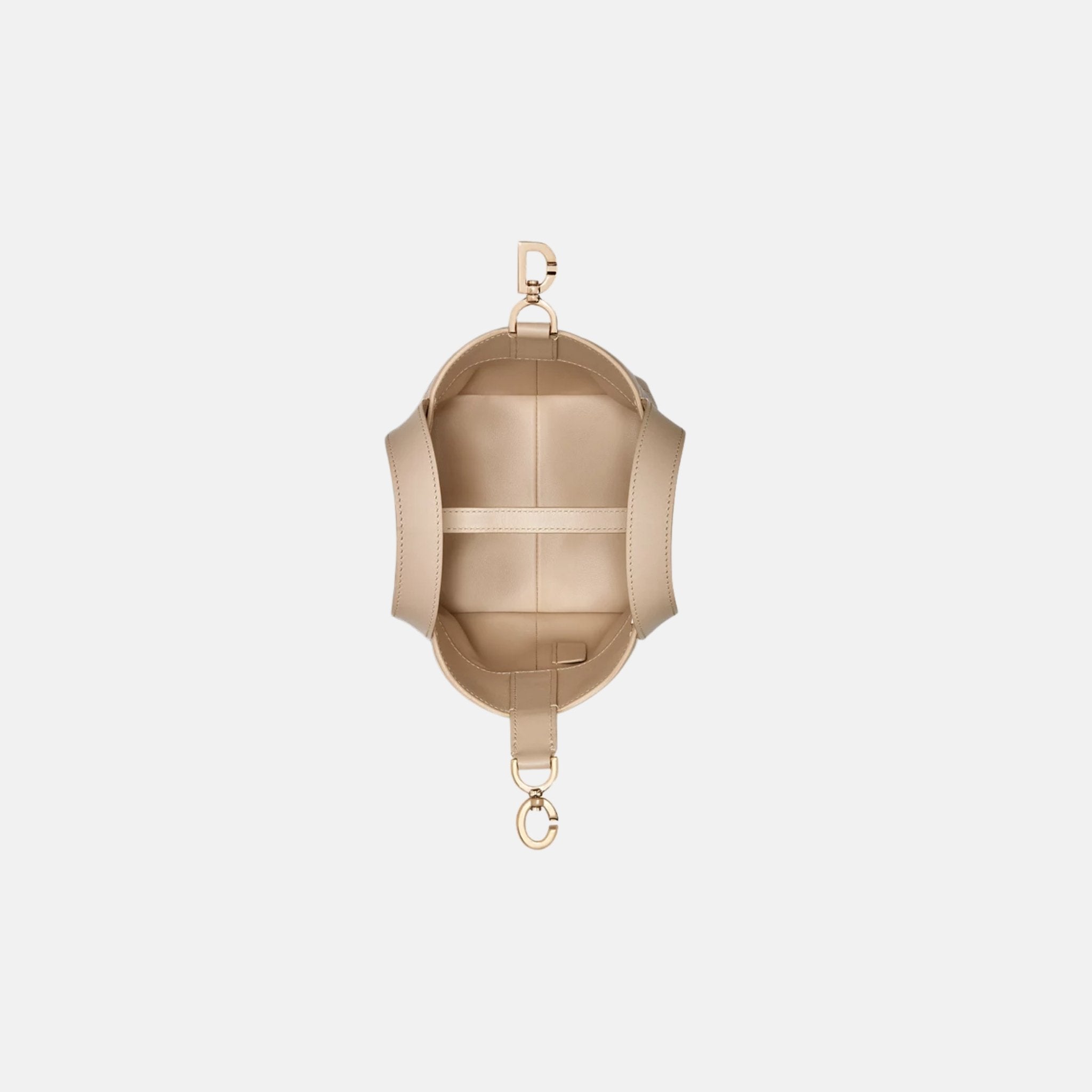 Dior Toujours Vertical Nano Tote Bag, Beige, Inside
