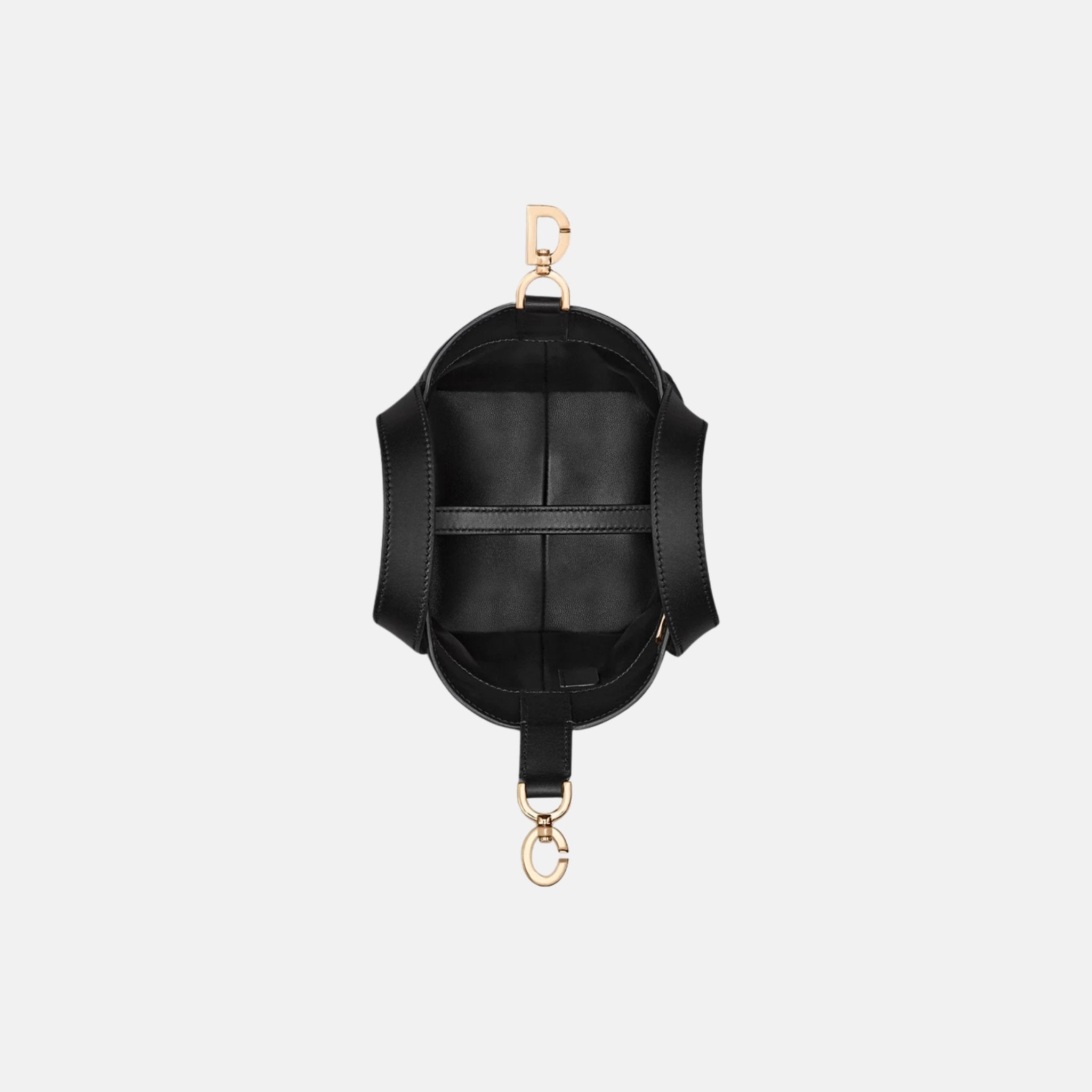 Dior Toujours Vertical Nano Tote Bag, Black, Inside