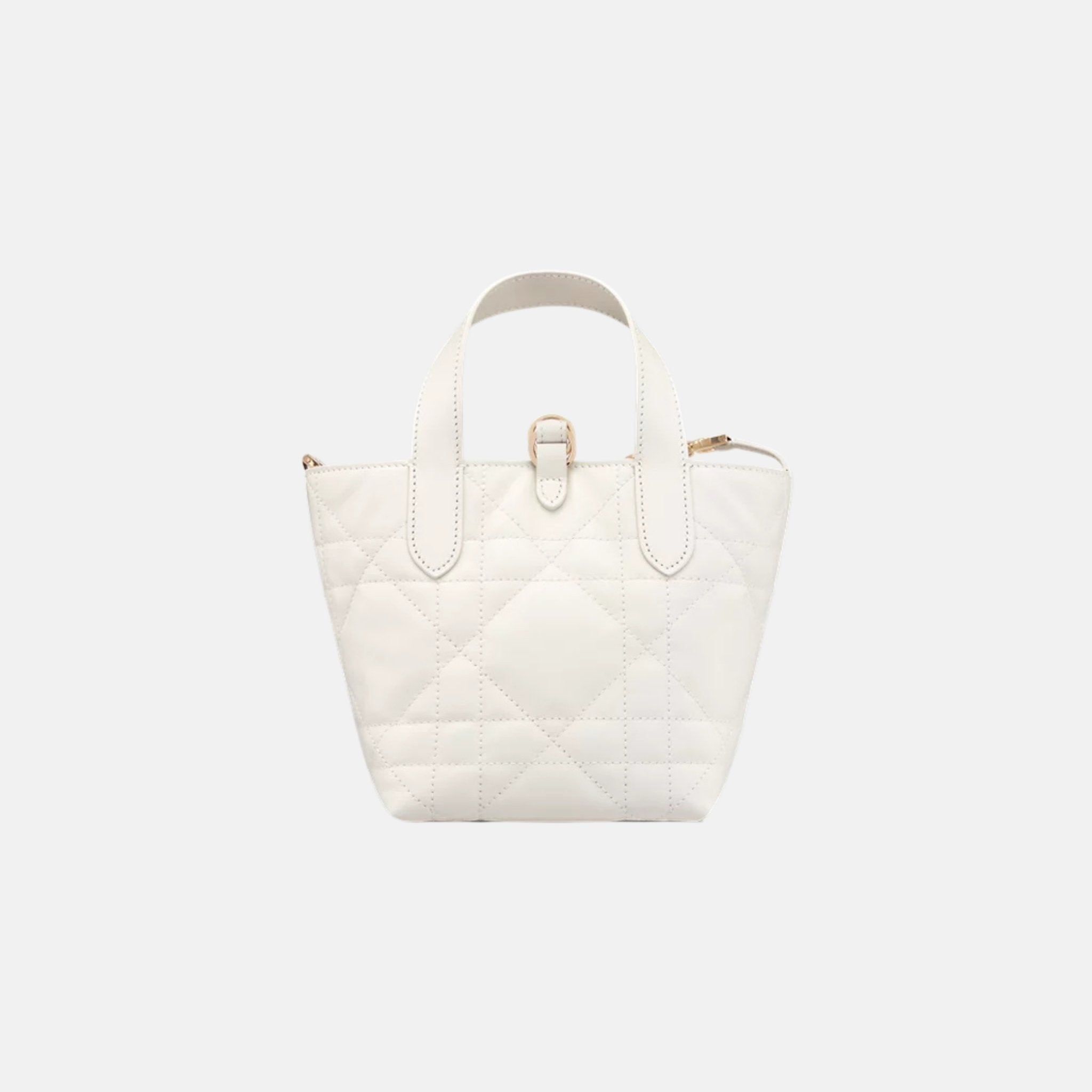 Dior Toujours Vertical Nano Tote Bag, Latte, Back